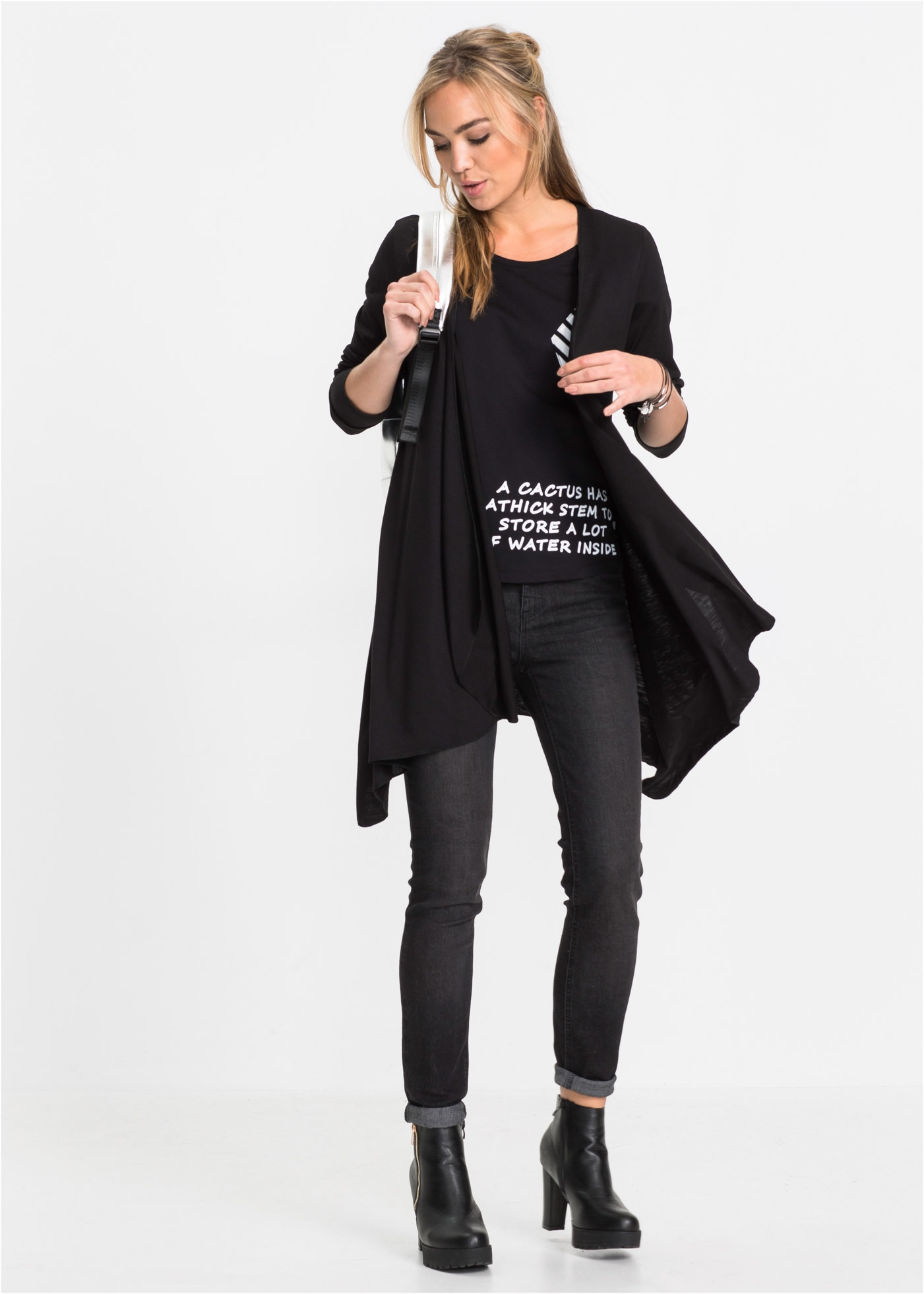 bonprix Veste chemise »Shirtjacke aus Viskose-Mischung« bequeme Passform, Zipfelsaum, aus Viskose-Mischung, Casual Stil