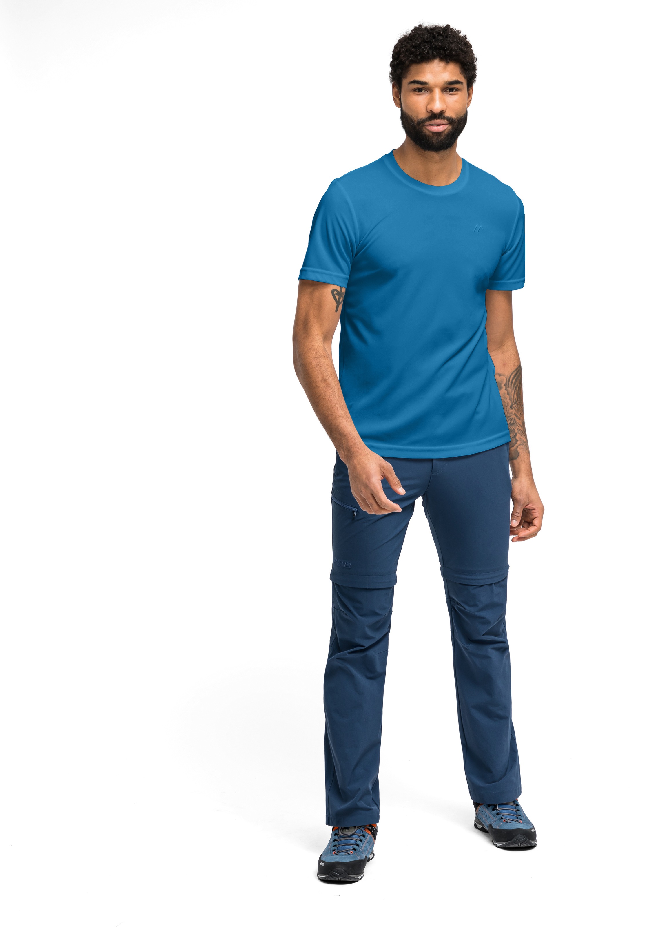 Maier Sports T-shirt »Walter« T-shirt homme à manches courtes, léger pour l'été, col rond, coupe régulière