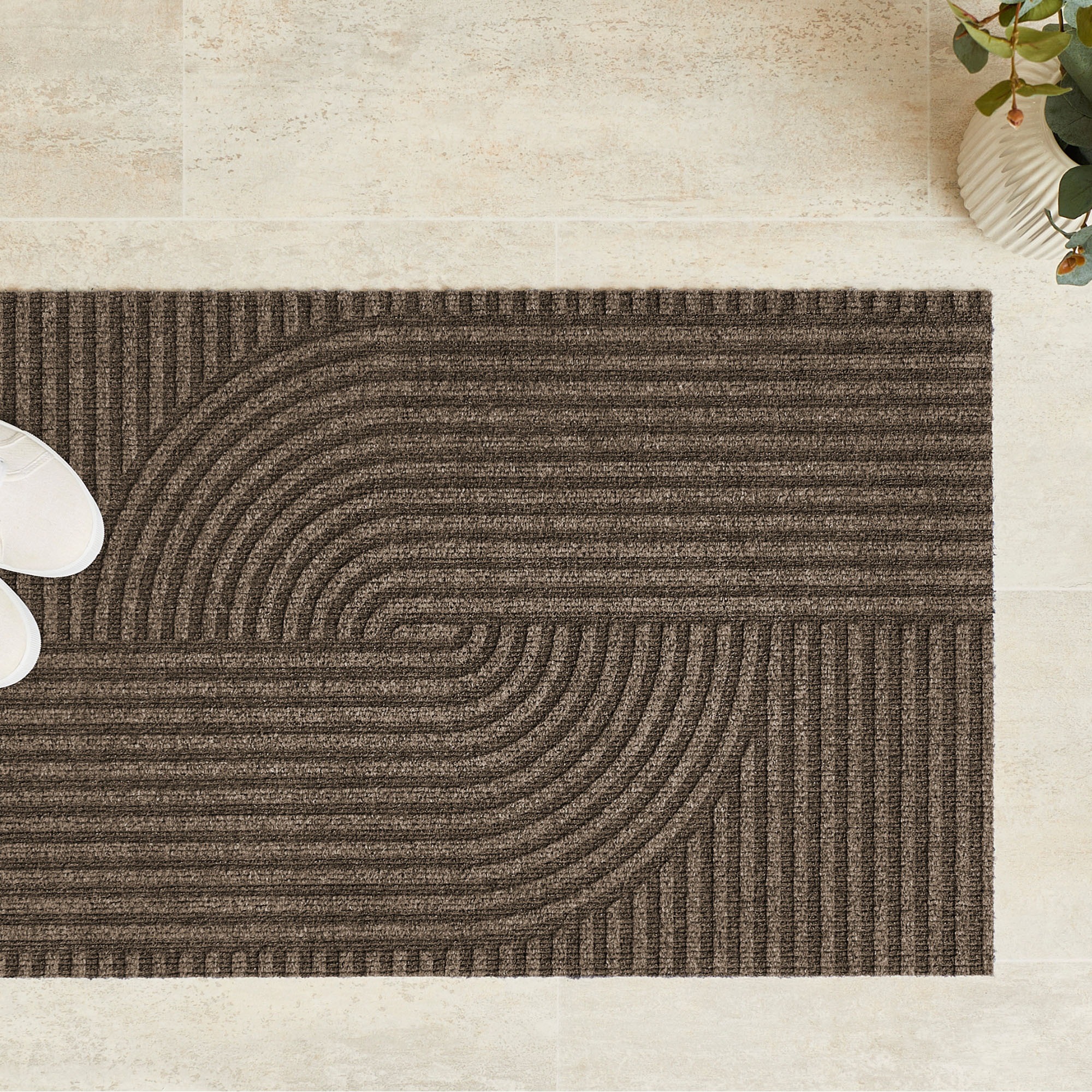 Andiamo Tapis de sol »Yukon« Rectangulaire 6 mm Höhe paillasson anti-saleté, design moderne, robuste, lavable, antidérapant