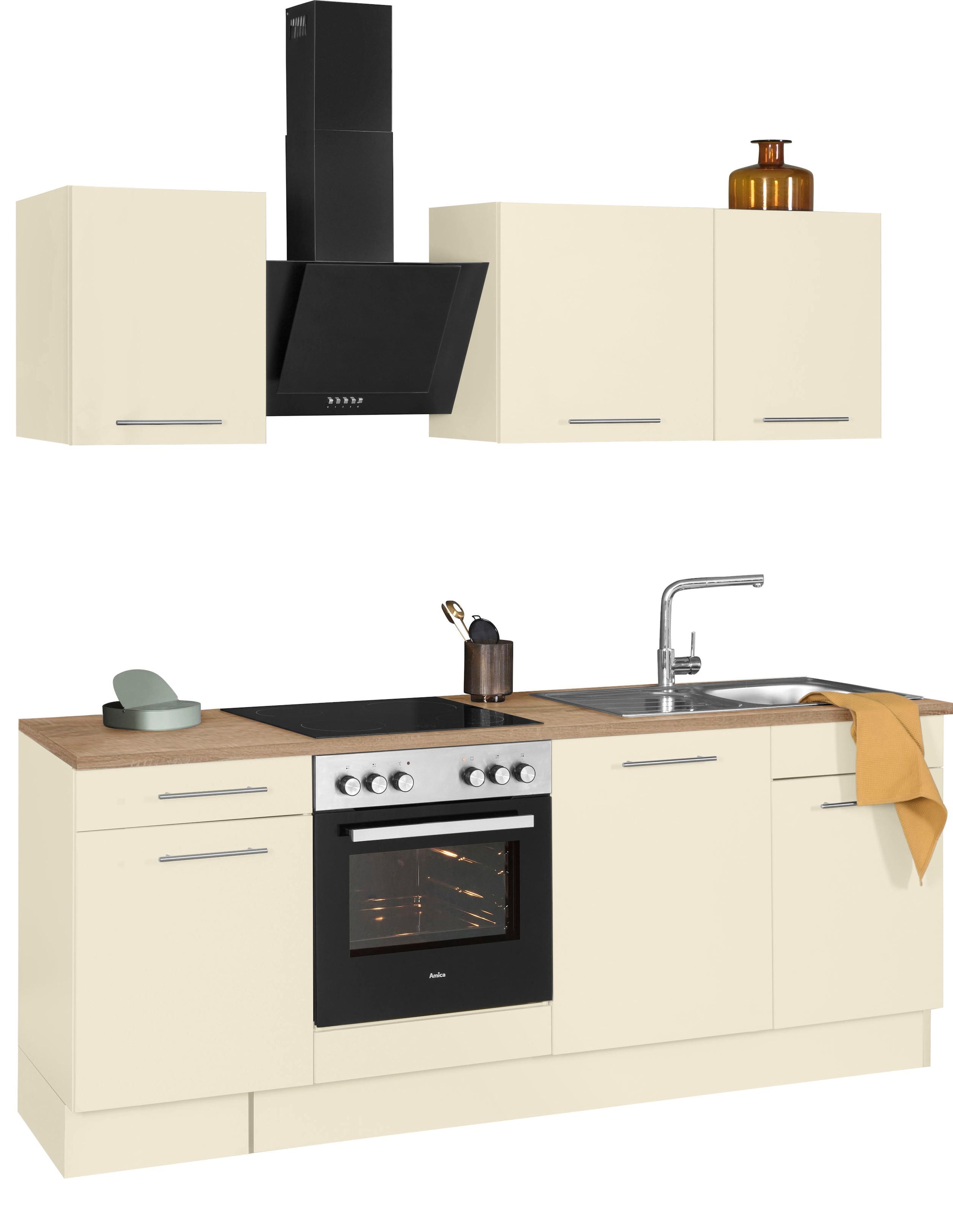 wiho Küchen Küchenzeile »Ela« Breite 220 cm, Soft-Close-Funktion, höhenverstellbare Füsse