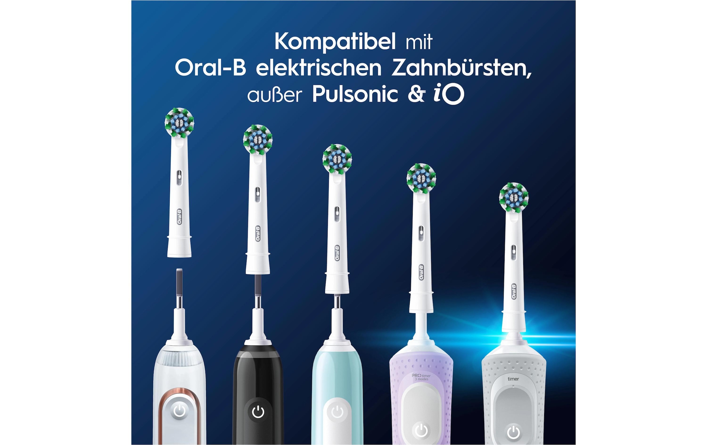 Oral-B Aufsteckbürsten »Pro CrossAction« Zahnreinigung mit innovativen X-förmigen Borsten
