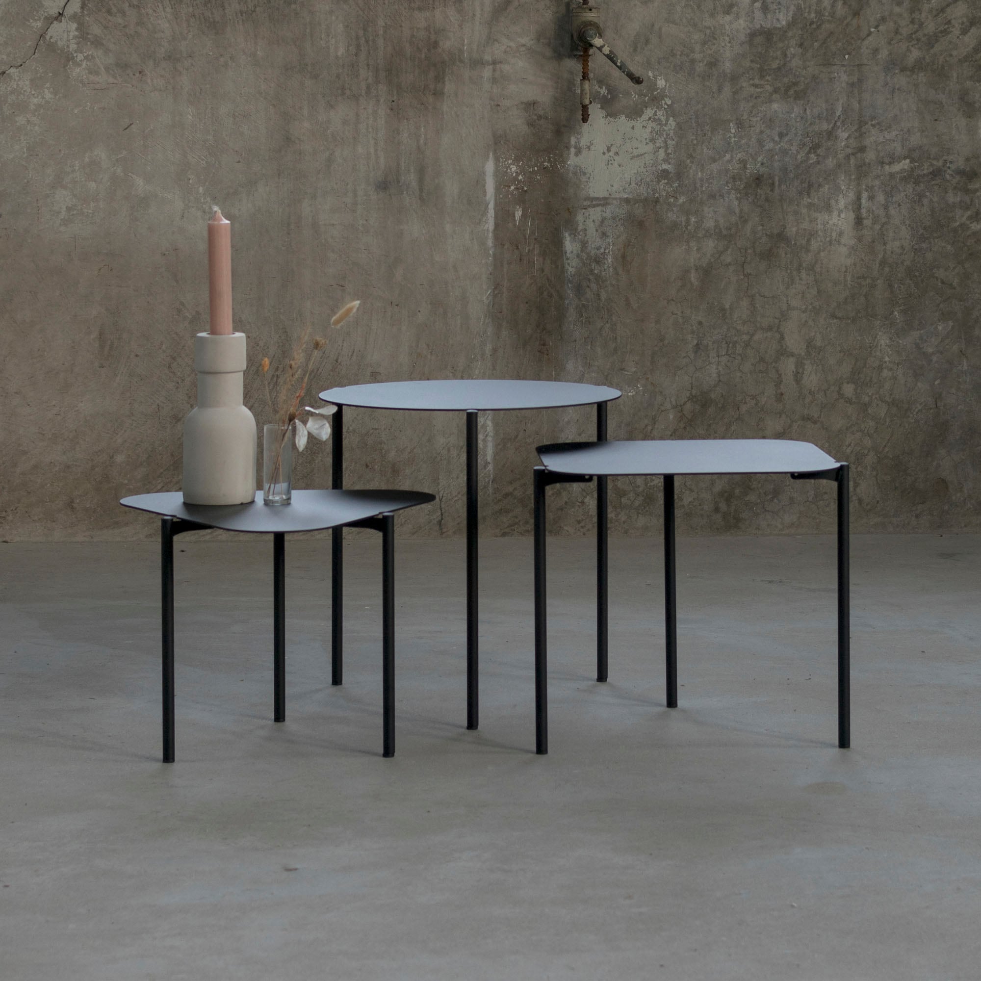 Spinder Design Table d'appoint »Doremi« métal, lot de 3