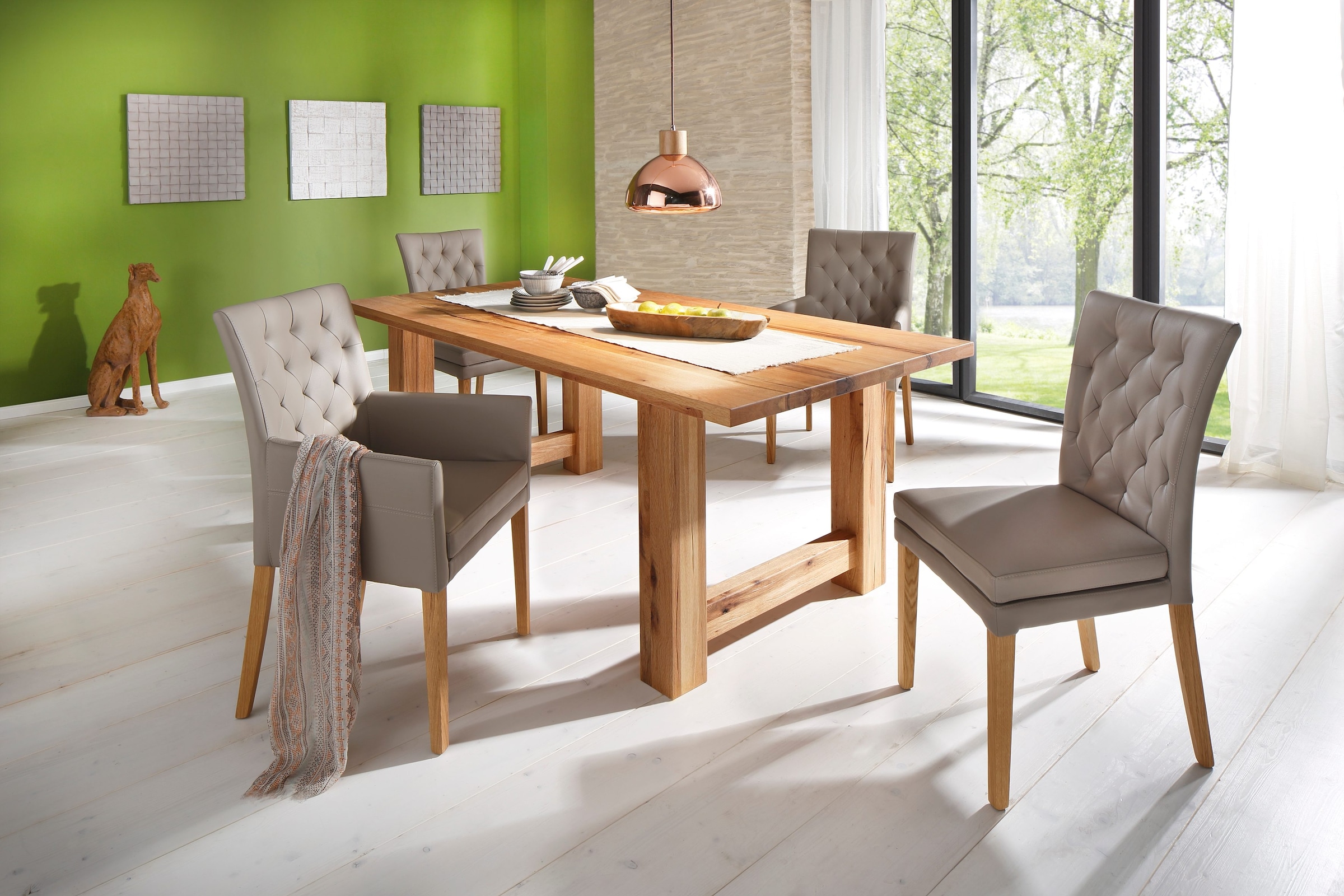 Home affaire Chaise de salle à manger »Colorado BESTSELLER Polsterstuhl« (Set) 2 cuisBeine in eiche oder nussbaum. Im 2er, 4er oder 6er-Set