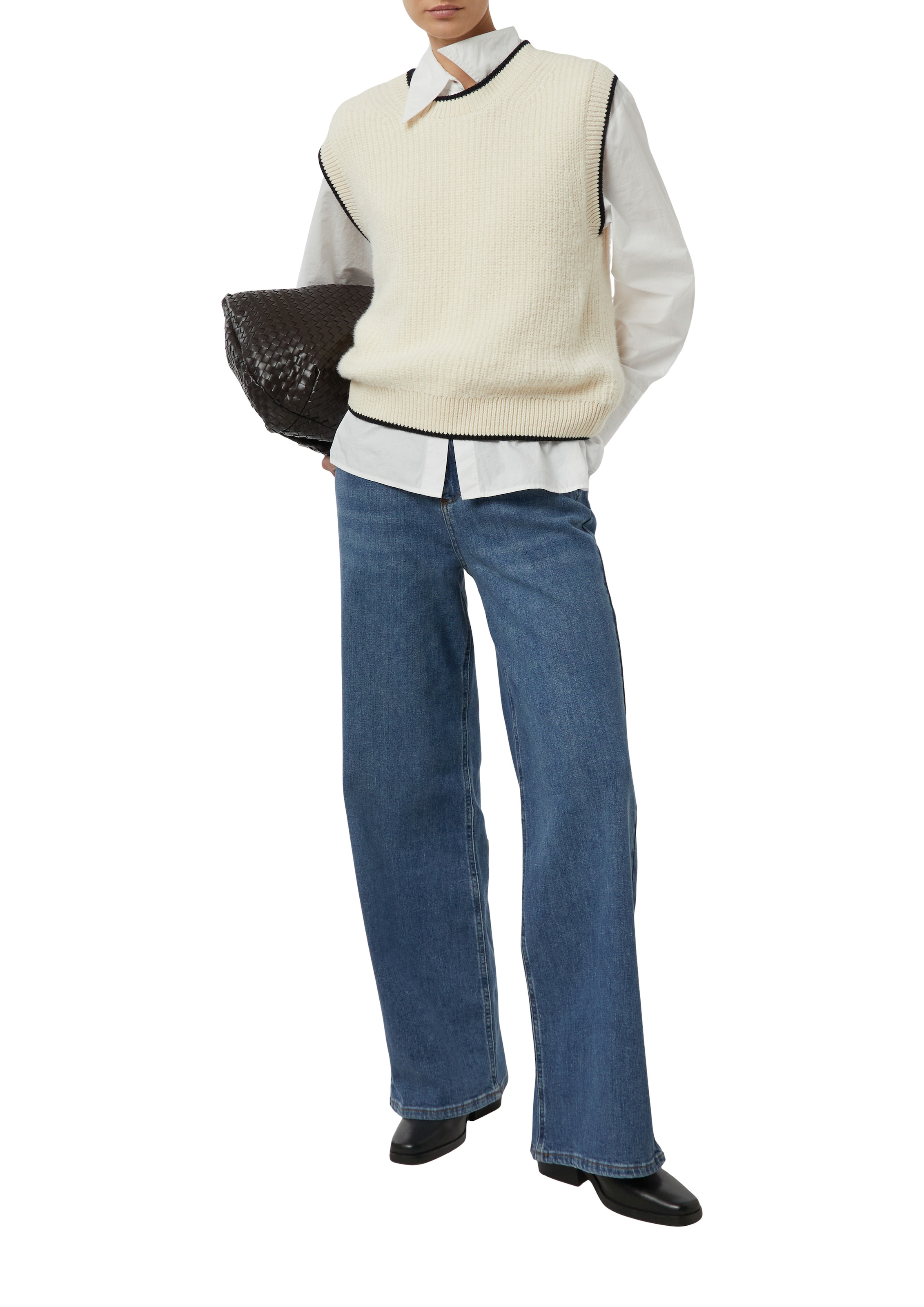 Comma Jeans à 5 poches avec jambe évasée et stretch
