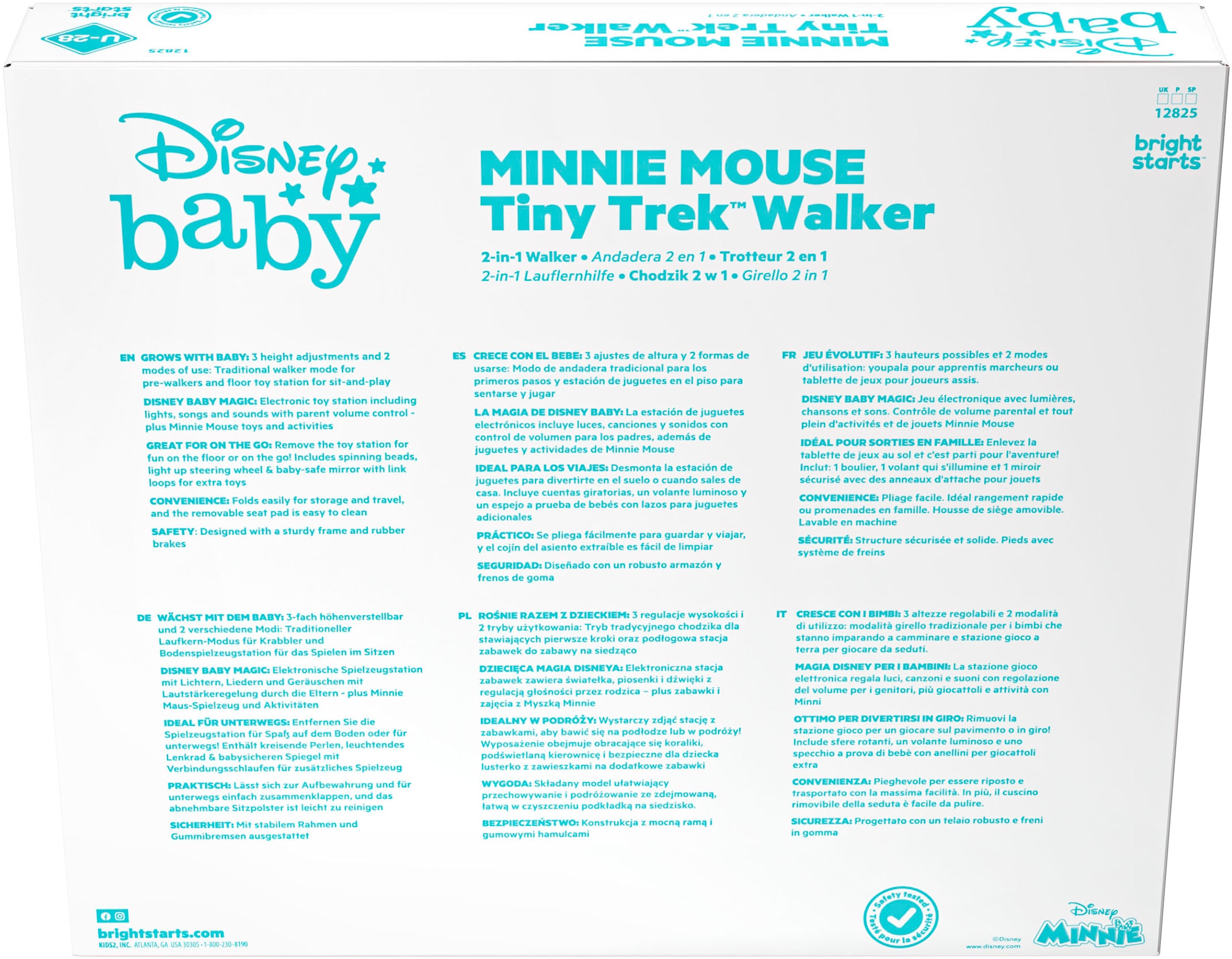 Bright Starts Lauflernhilfe »MINNIE MOUSE Tiny Trek™ Walker, Forever Besties™, 2-in-1 Walker« mit Licht und Sound