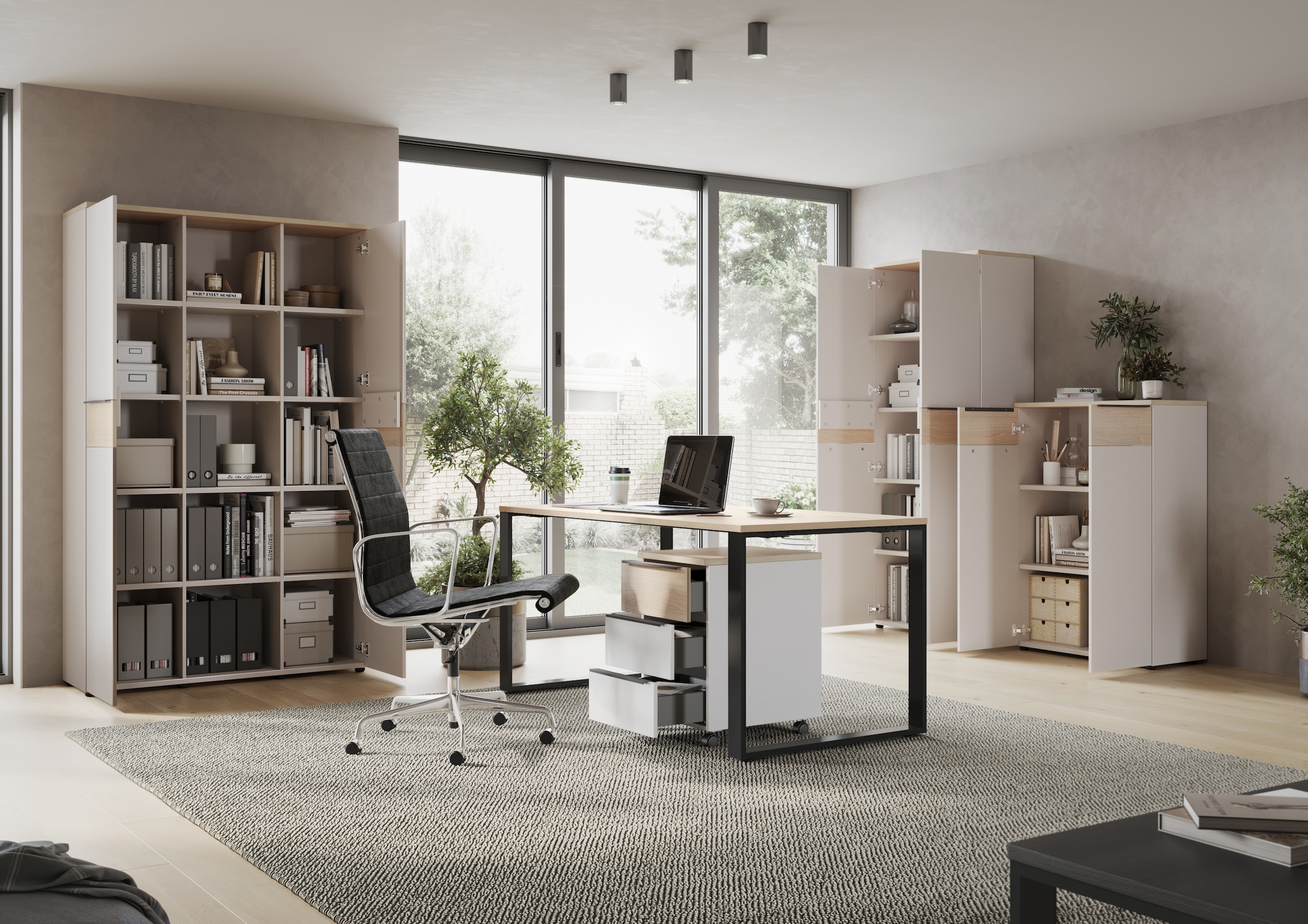 GERMANIA Rollcontainer 1 Stk. tlg. mit Schubladendämpfung