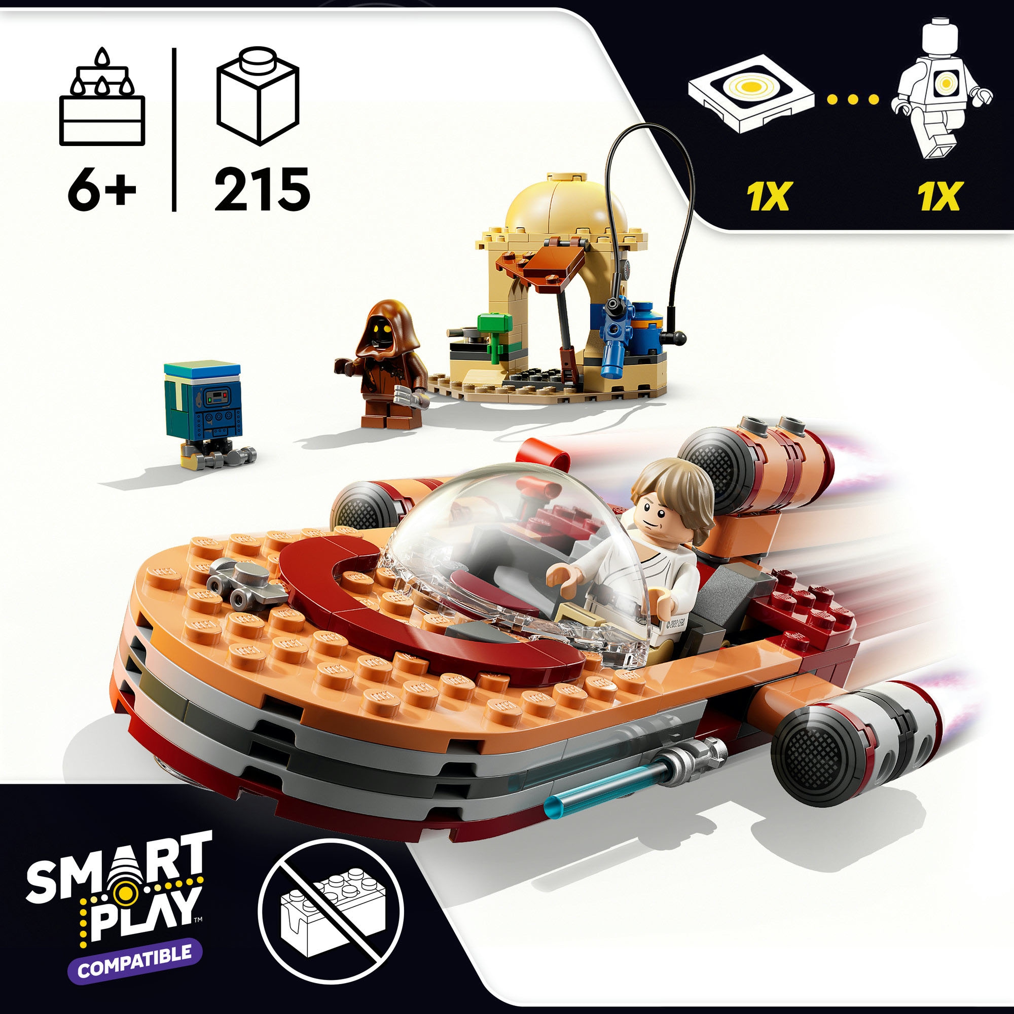 LEGO® Pions de construction »SMART Play: Lukes Landspeeder (75420), LEGO Star Wars ™« Mit SMART Brick kombatibel (nicht im Lieferumfang enthalten)