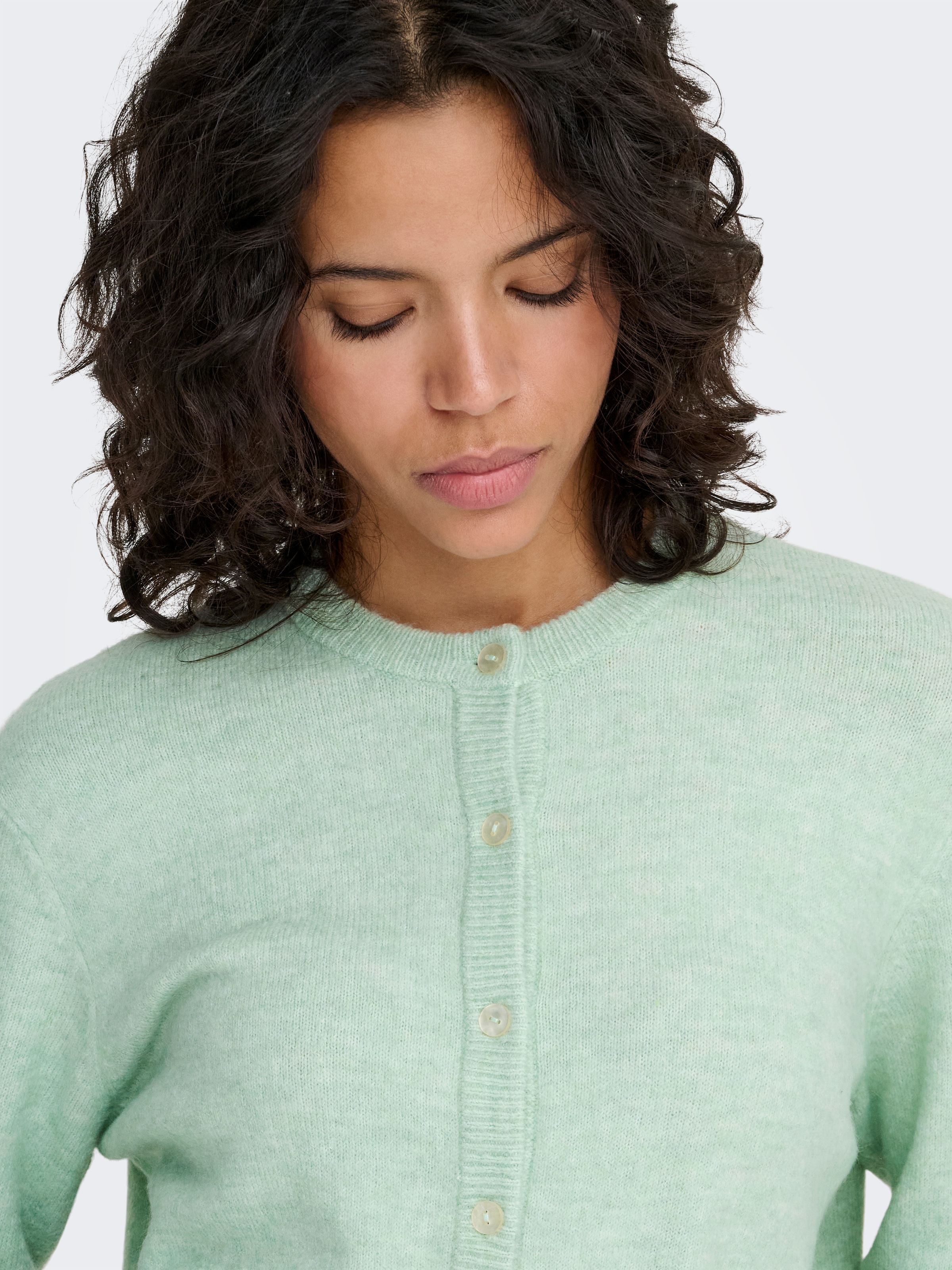 ONLY Veste en tricot »ONLSIMONI L/S O-NECK CARDIGAN KNT NOOS« mélange de matières, coupe décontractée