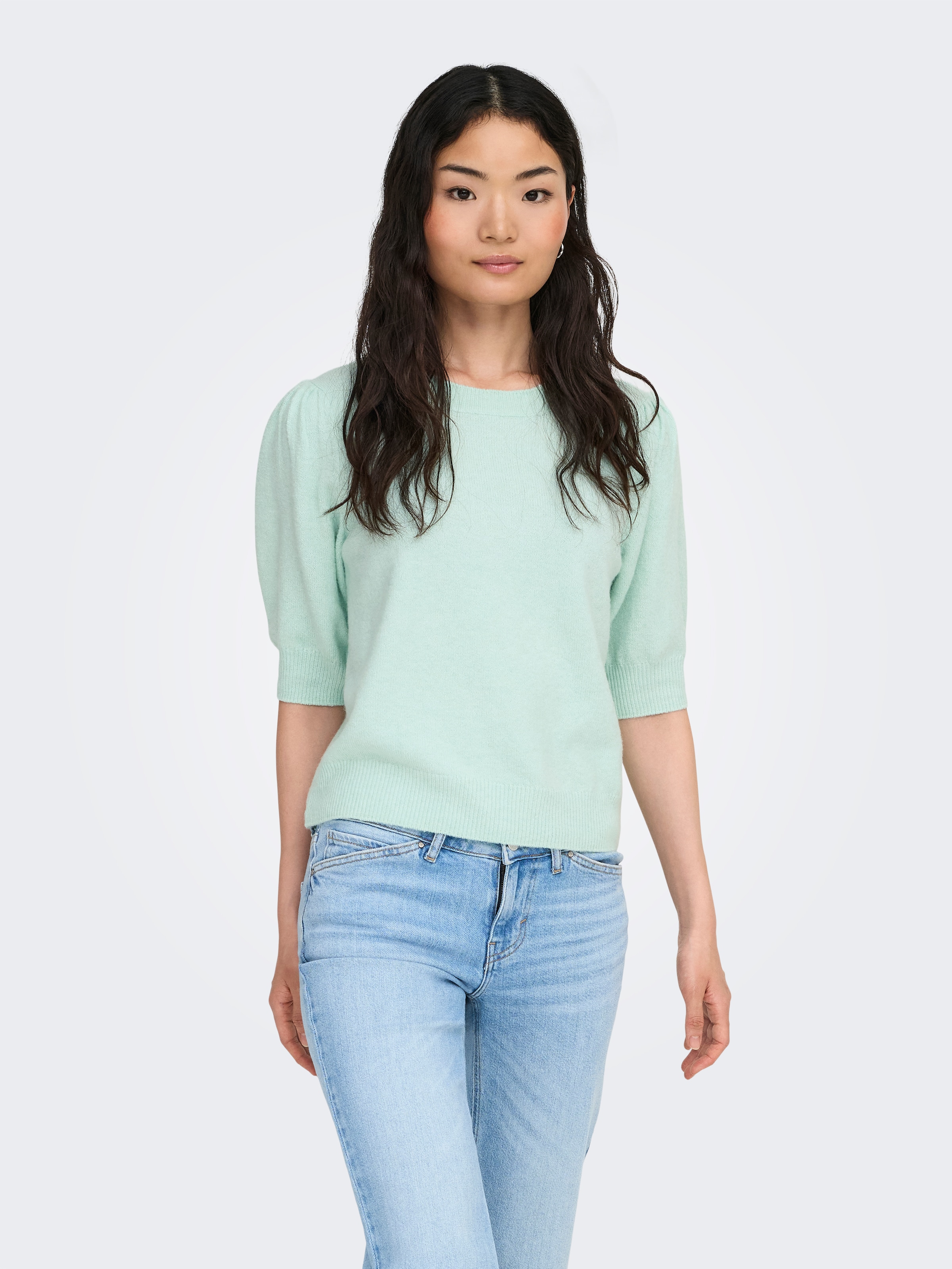 ONLY Pull en tricot »ONLRICA LIFE 2/4 PULLOVER KNT NOOS« mélange de matériaux, coupe régulière
