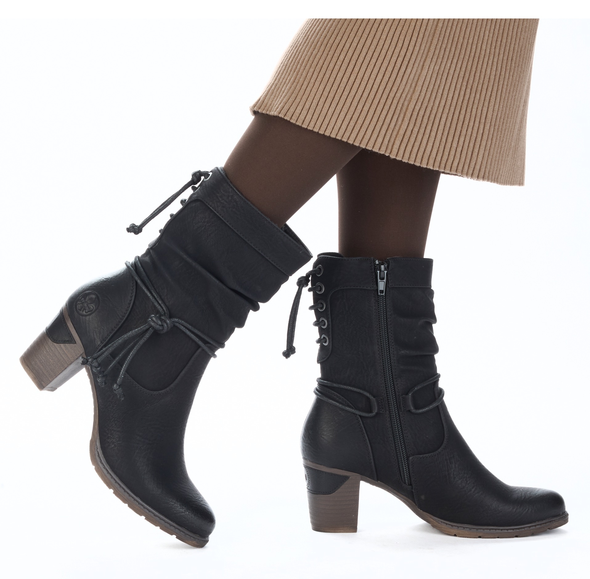 Rieker Cowboy Stiefelette  , Westernstiefelette, Stiefelette mit Slouchy-Schaft