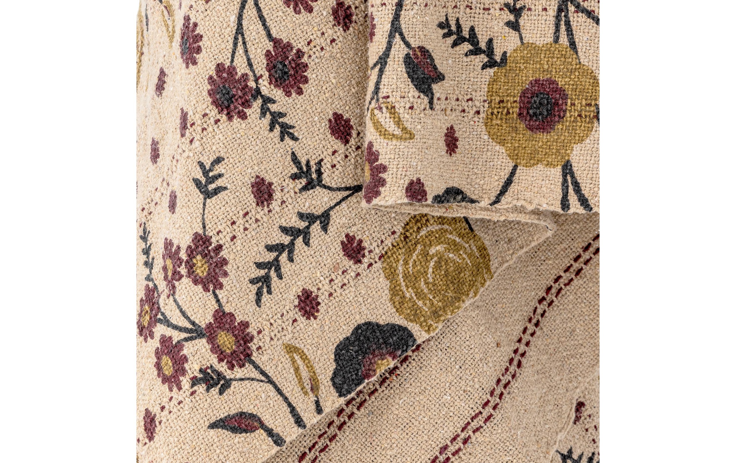 Bloomingville Couverture d'intérieur »Eydis 160 x 130 cm« Wohndecke aus recycelter Baumwolle