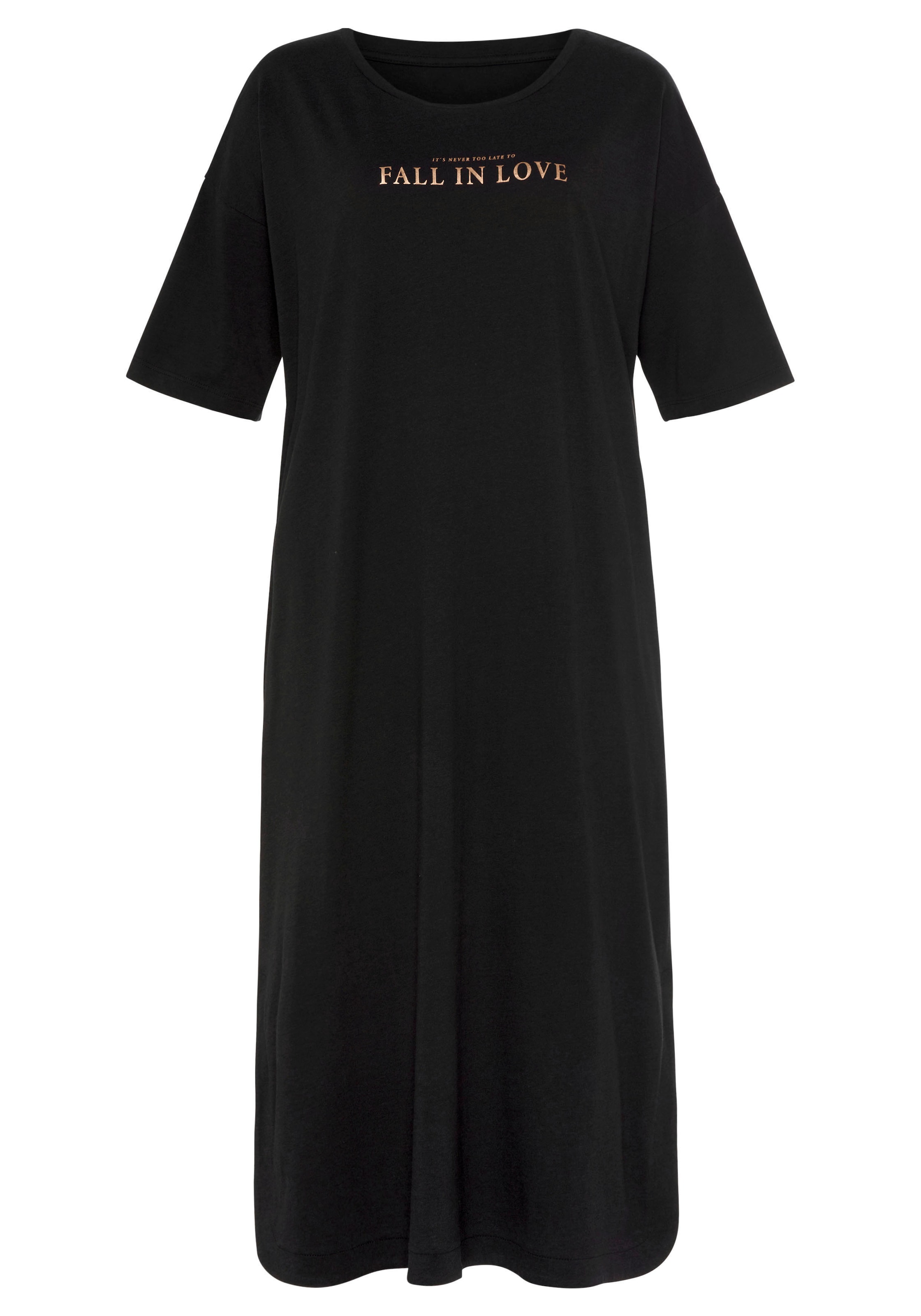 Vivance Dreams Chemise de nuit 1-teilig,  Poches dans les coutures latérales mit schönem Foildruck