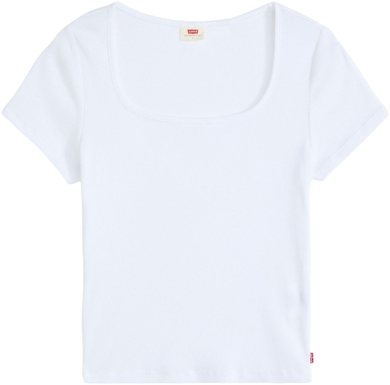Levi's® T-Shirt »ESSENTIAL SQRD NE« Feinrippqualität