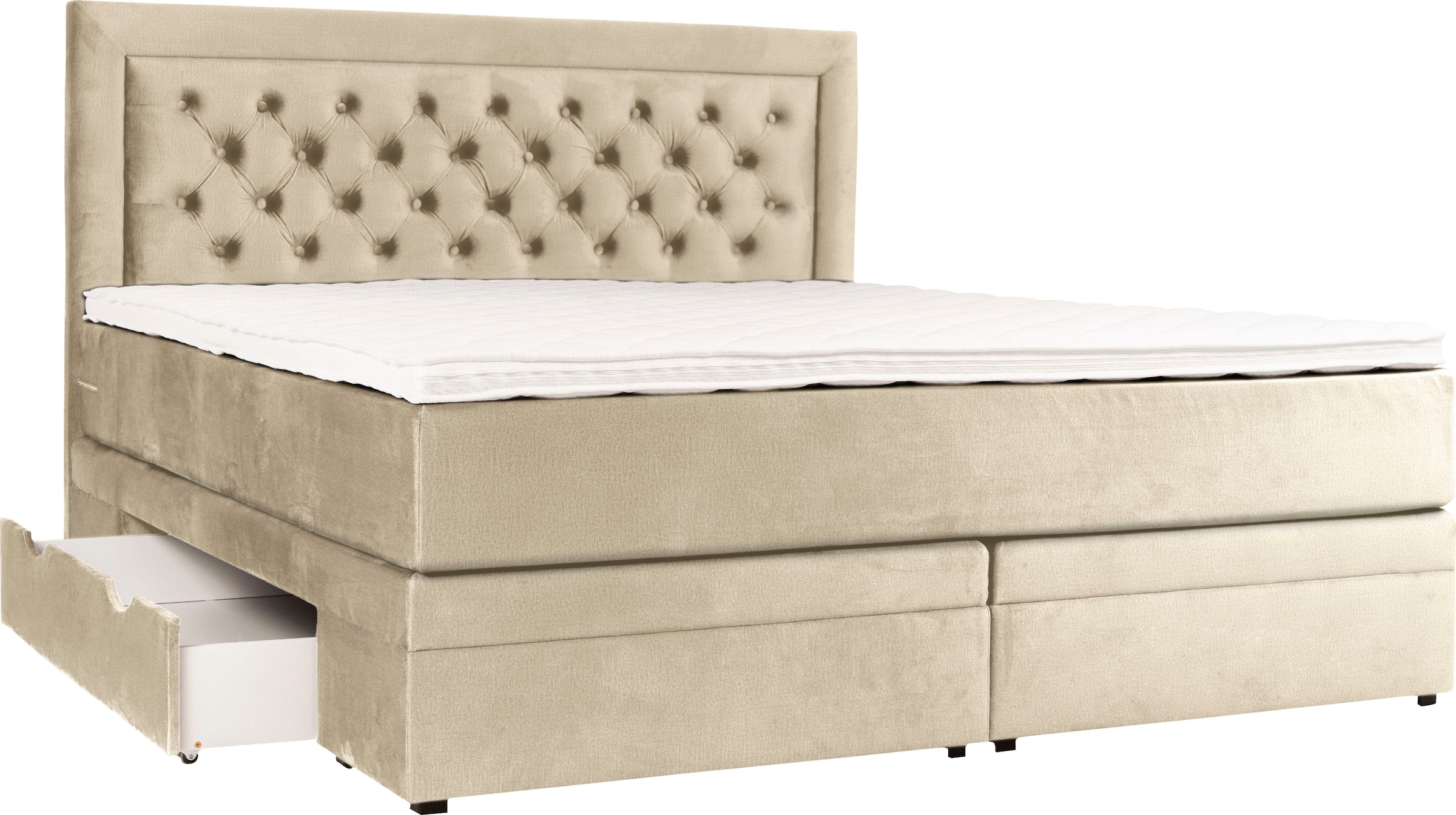 Leonique Boxspringbett »Julien« mit Taschenfederkernmatratze