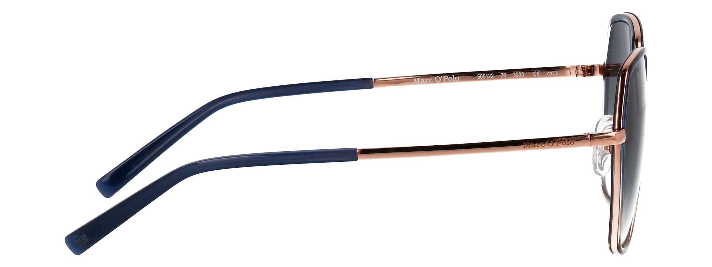 Marc O'Polo Lunettes de soleil »Modell 505122« Form Hexagon, Logoschriftzug auf Bügel, Metallfassung