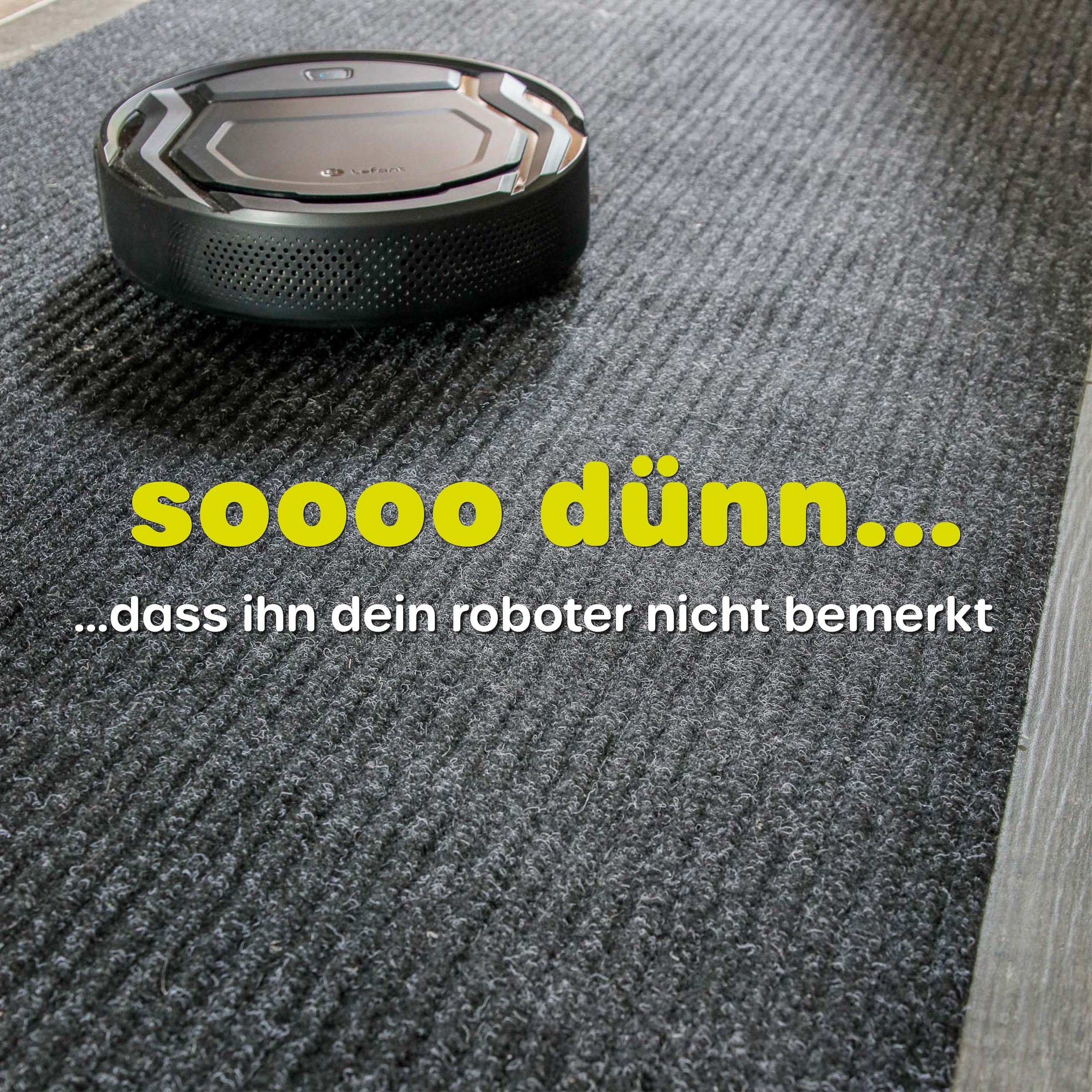 Wecon home Tapis »Buhai« Rectangulaire 3 mm Höhe ultraflacher Schmutzfangläufer, rutschfest, waschbar, wetterfest