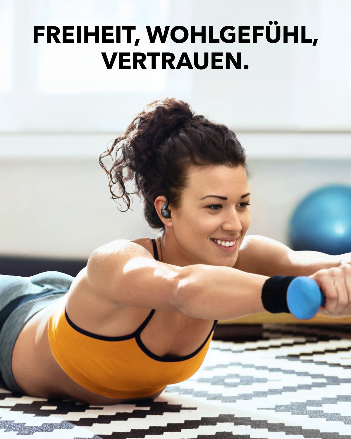 Anker wireless In-Ear-Kopfhörer »soundcore Sport X20« Bluetooth Adaptive Noise-Cancelling | integrierte Steuerung für Anrufe und Musik