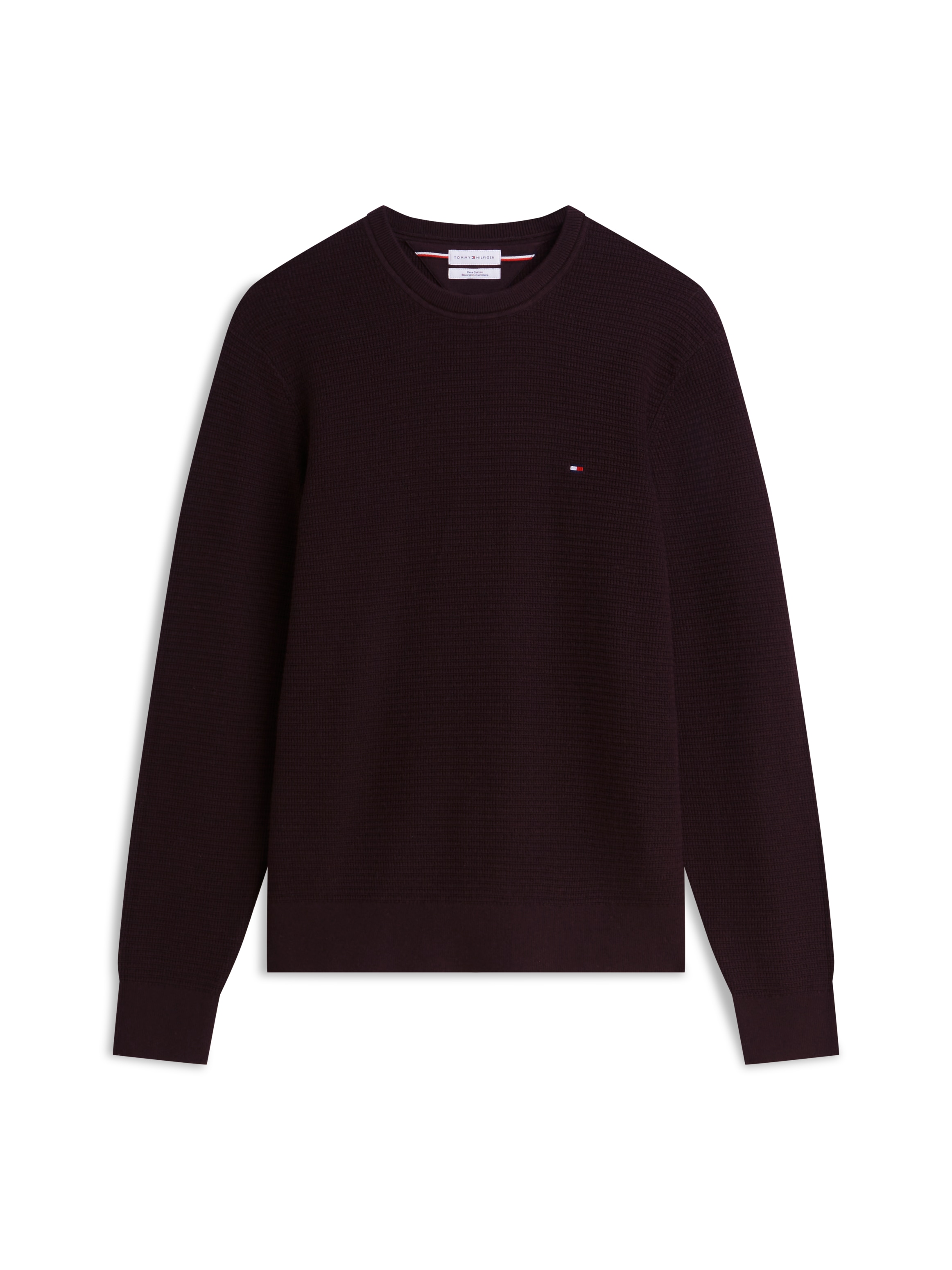Tommy Hilfiger Rundhalspullover »PIMA COTTON CASHMIR STRUCTURE«
