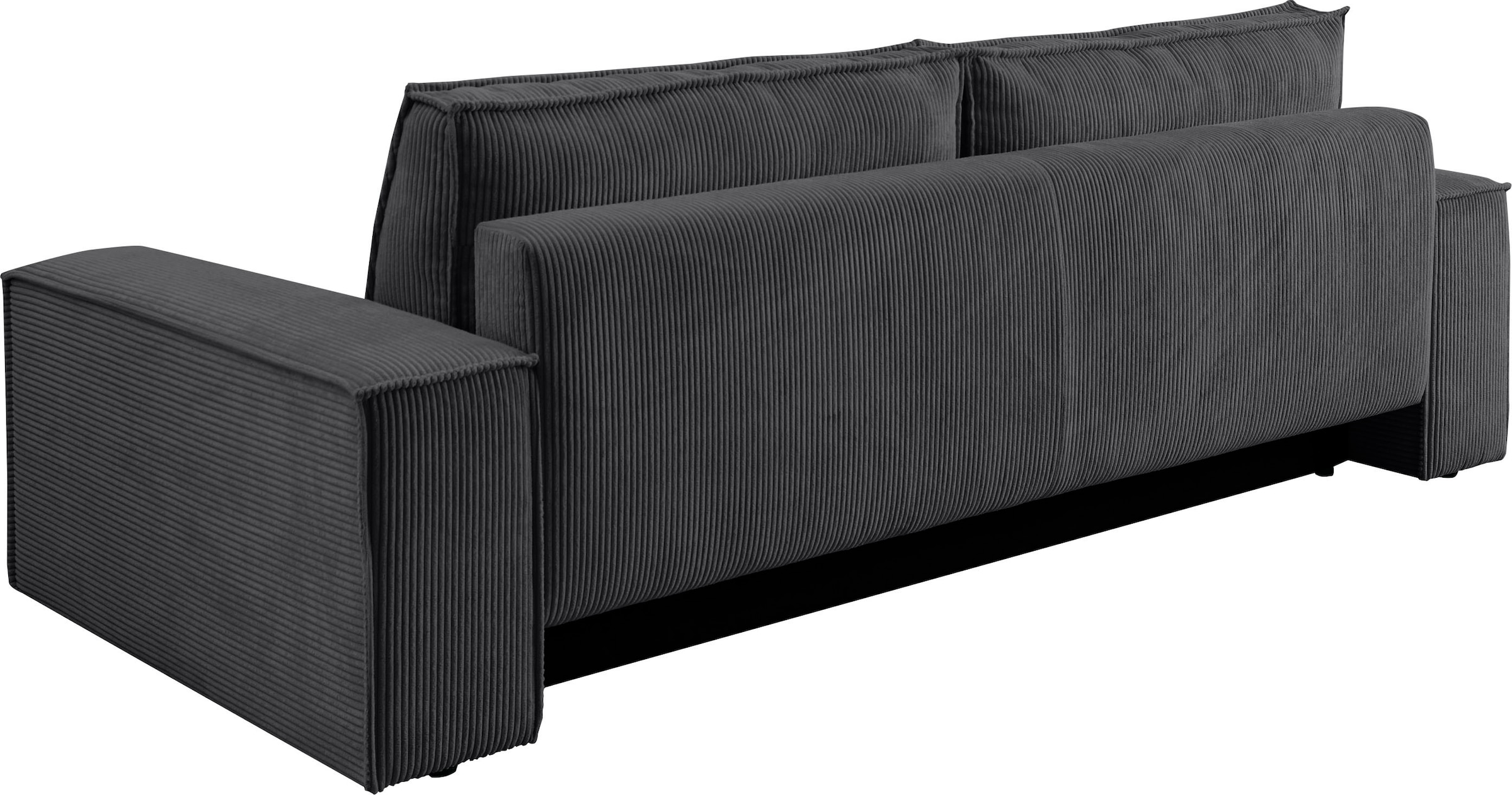 Home affaire 3-places »SHERWOOD Schlafsofa (257cm) Cord, Samtvelours, Vintage-Lederoptik« Schlaffunktion mit Bettkasten (ca. 136/200cm)