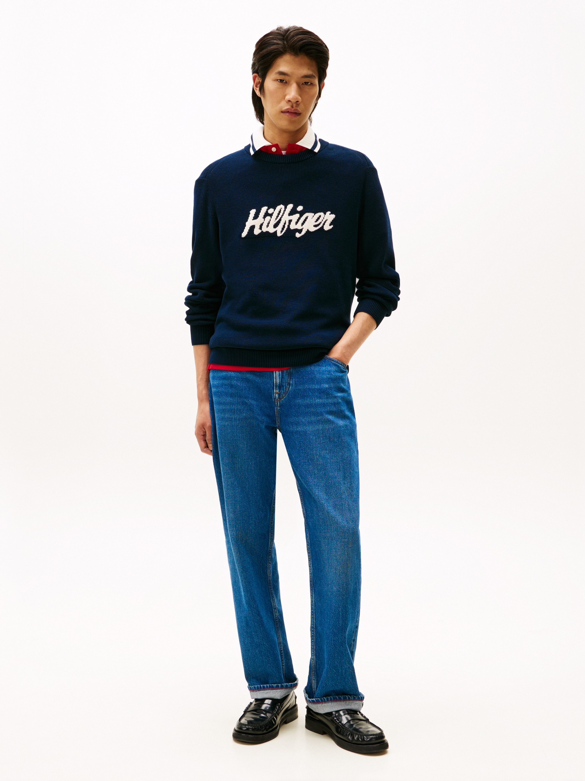 Tommy Hilfiger Pull à col rond »SEASONAL GRAPHIC COTTON«