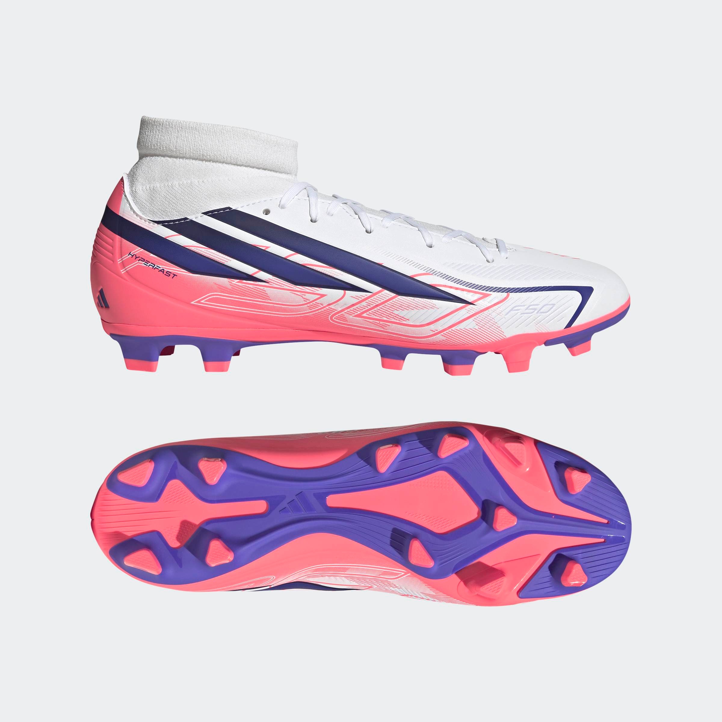 adidas Performance Chaussure de football »F50 HYPERFAST CLUB MID , FESTE / GEMISCHTE BÖDEN«  adapté à de nombreux types de sols