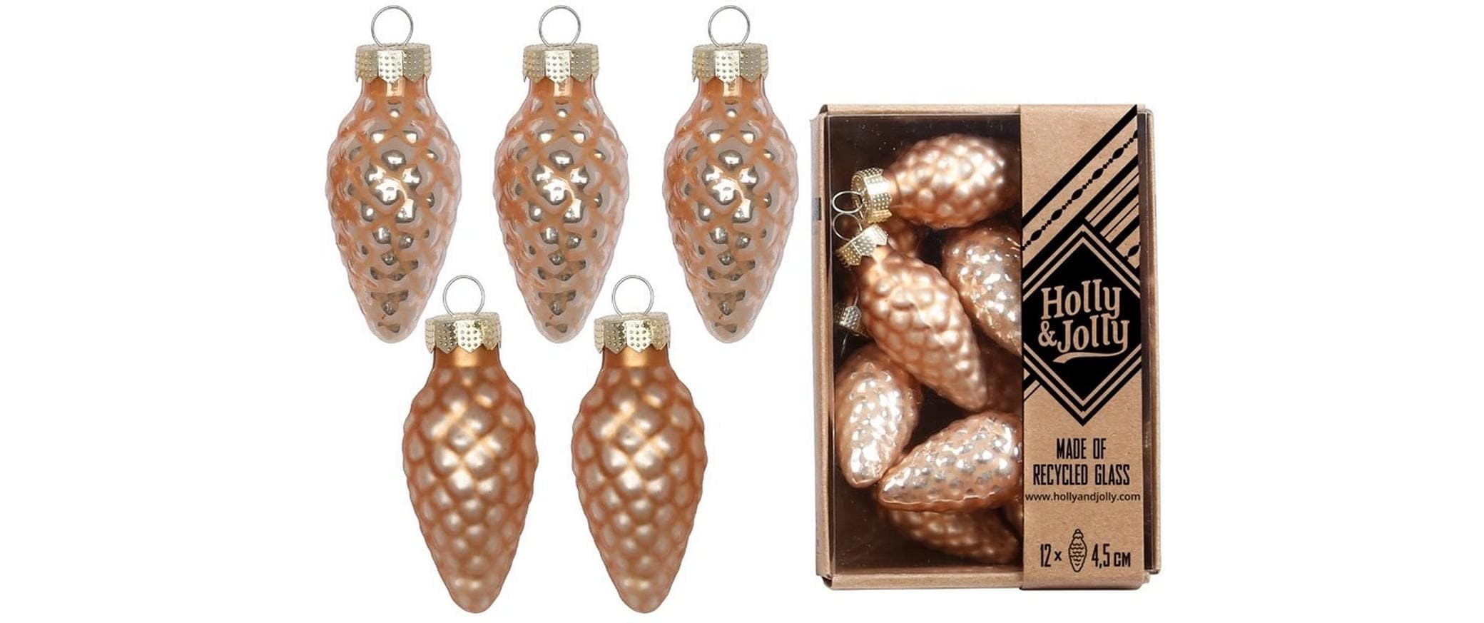   Décorations pour l'arbre de Noël »Holly & Jolly Weihnachtskugel Zapfen 12 Stück«