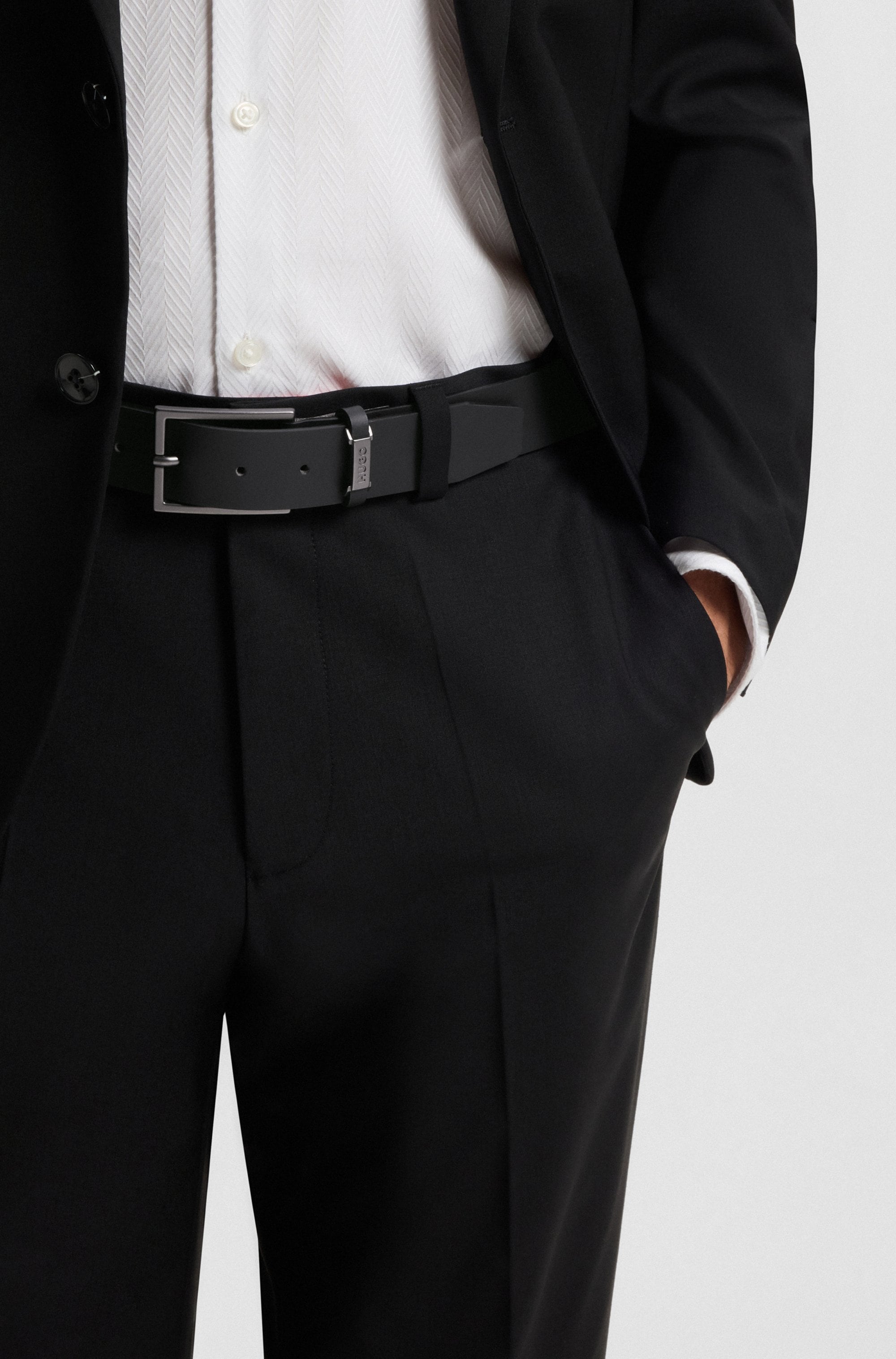 HUGO Ceinture en cuir »Gabriel Sz35« Mit Markenlabel von HUGO