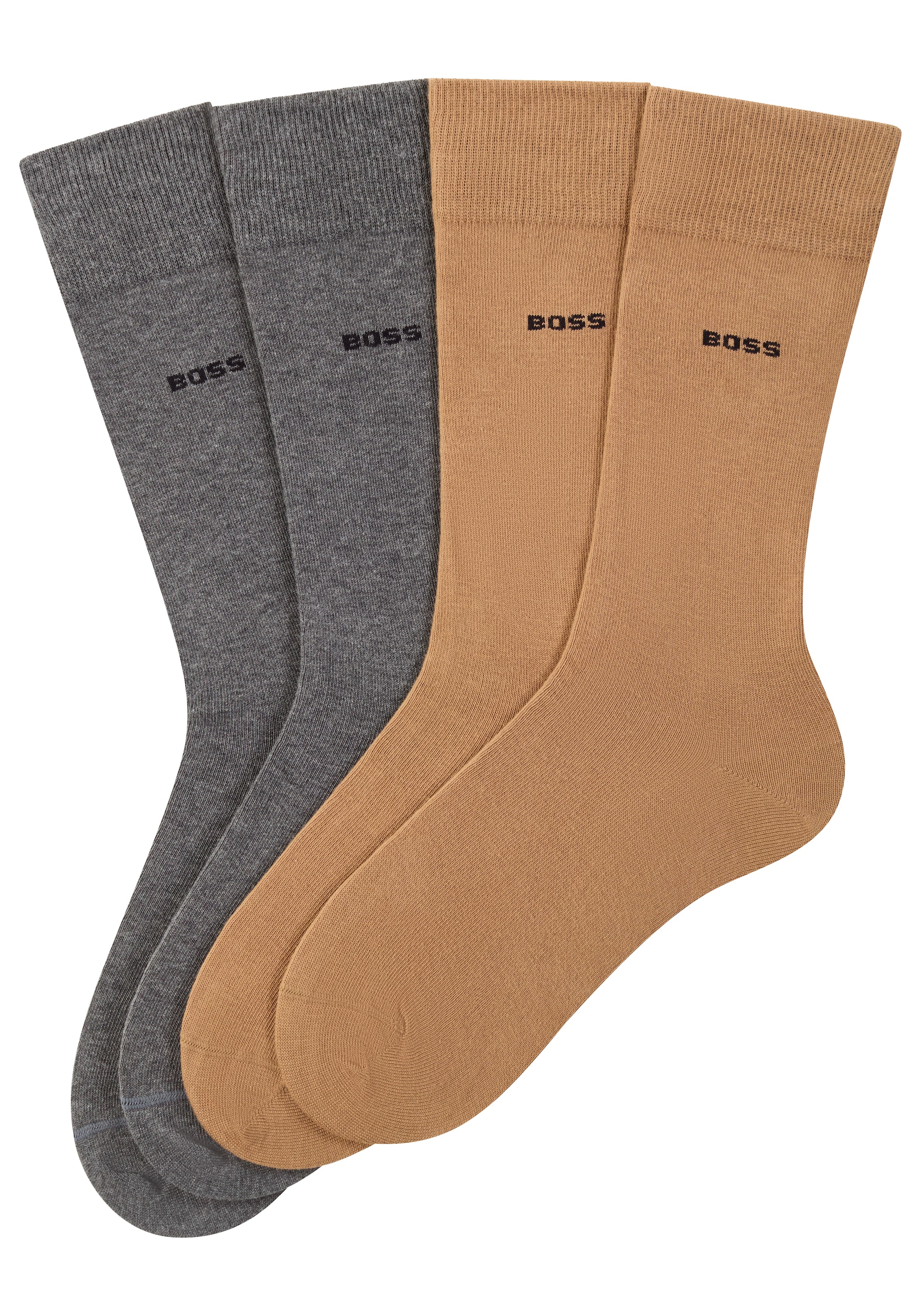BOSS Chaussettes d'affaires »2P RS Uni CC« Packung, 2er, 2 cuis tlg. mit Markenlogo