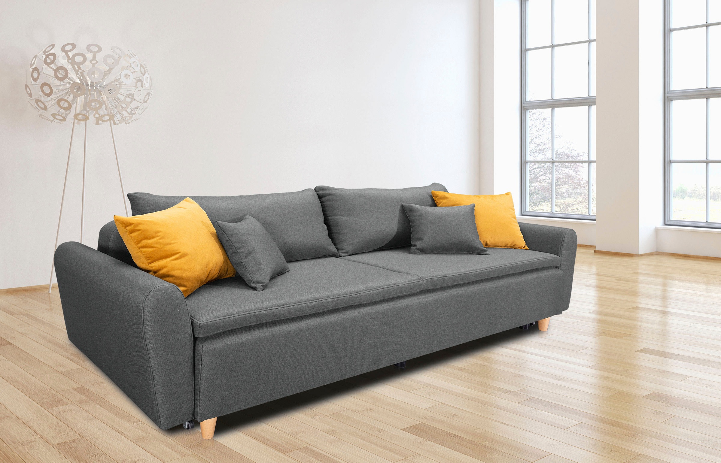 INOSIGN Schlafsofa »Anika« mit Boxspringaufbau, Bettfunktion & Bettkasten, Dauerschlafsofa