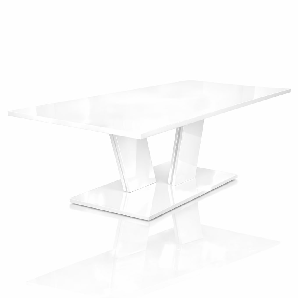 GOODproduct Table de salle à manger »Monza Säulentisch, Küchentisch, Speisetisch, Dekortisch« Table à manger moderne pour 4-6 personnes, disponible en décors tendance