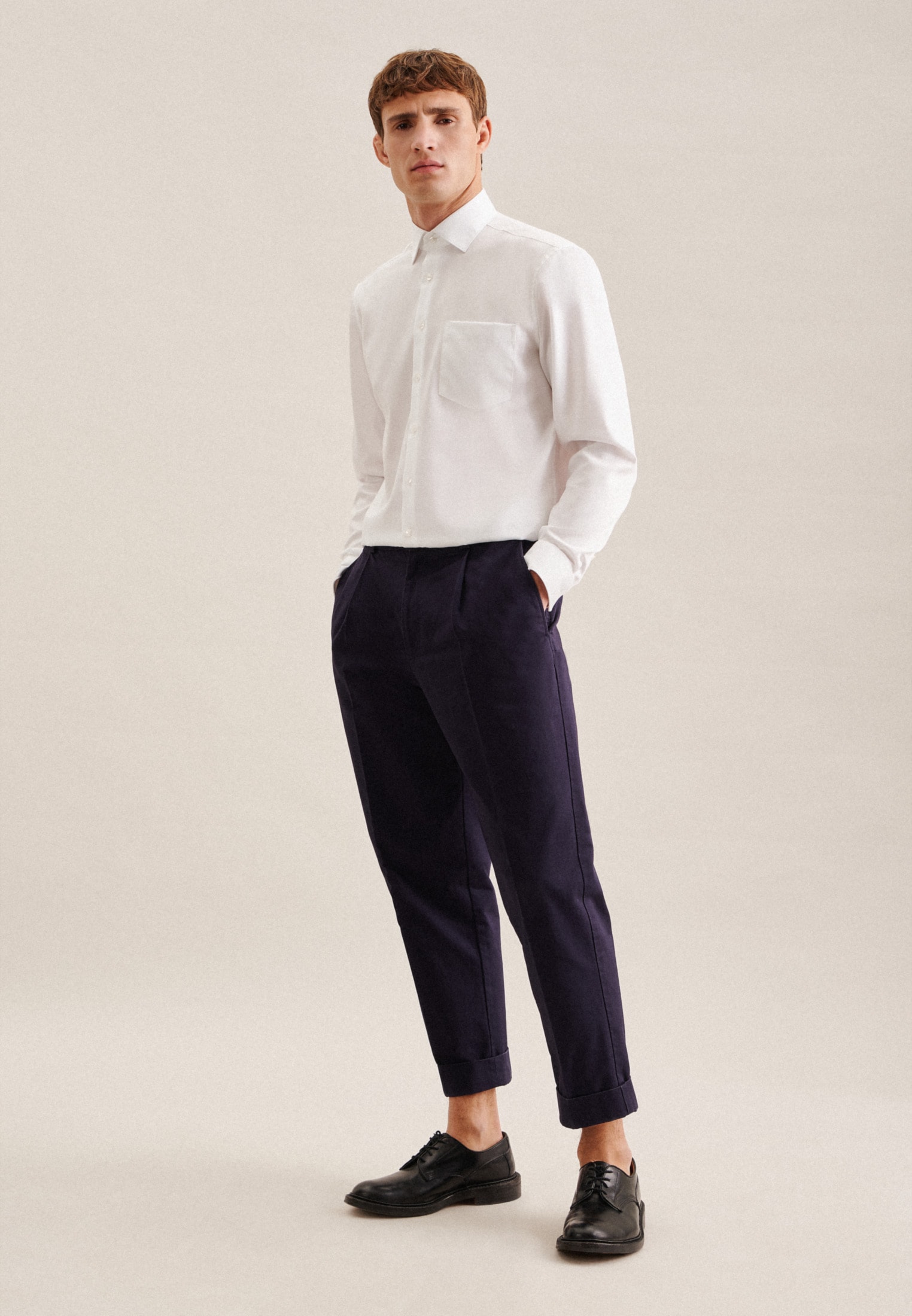 seidensticker Chemise d'affaires »Schwarze Rose« Comfort 1/1 Kentkragen Uni