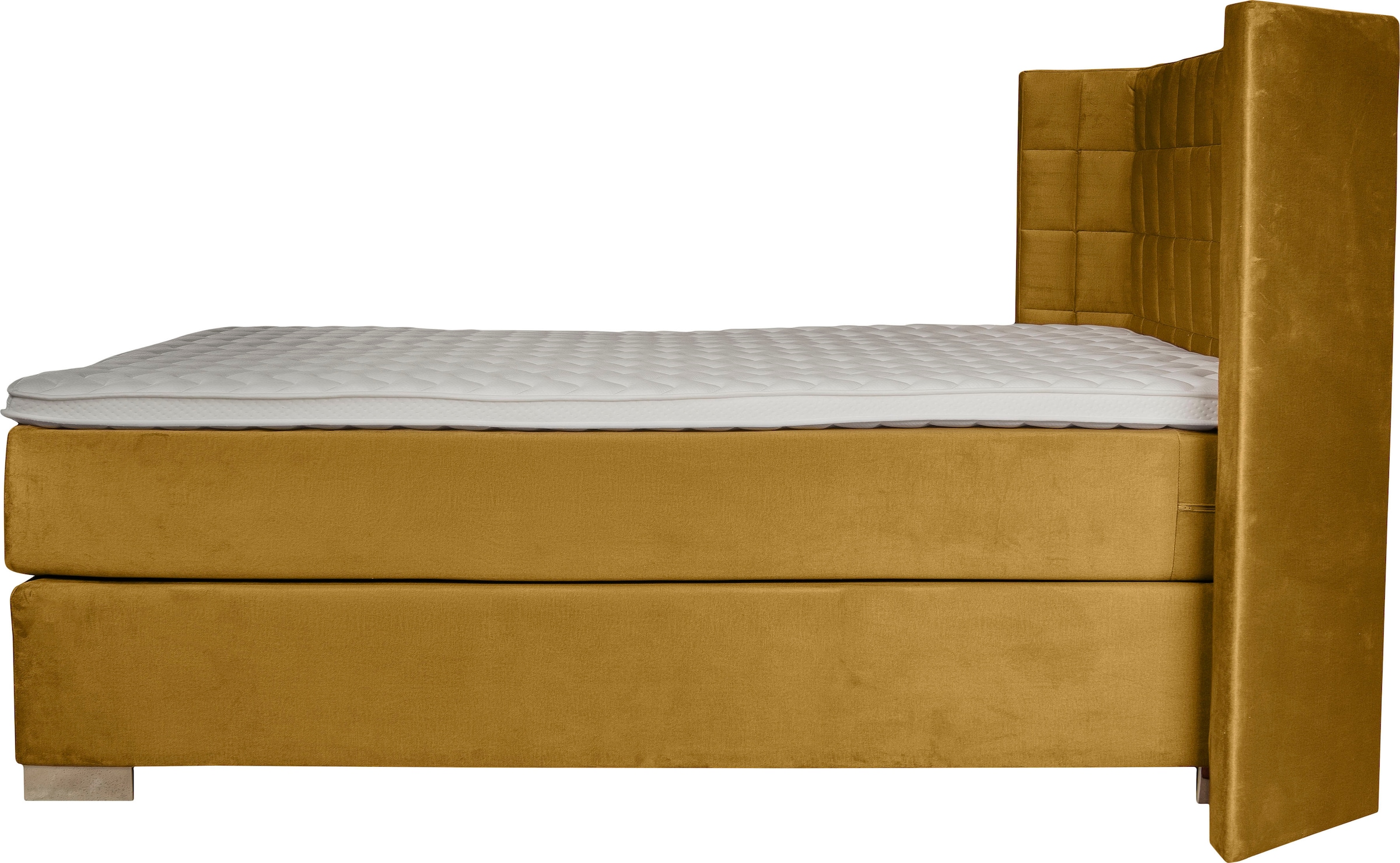Home affaire Lit boxspring »Piazza« avec matelassage et tête de lit avec ailes latérales