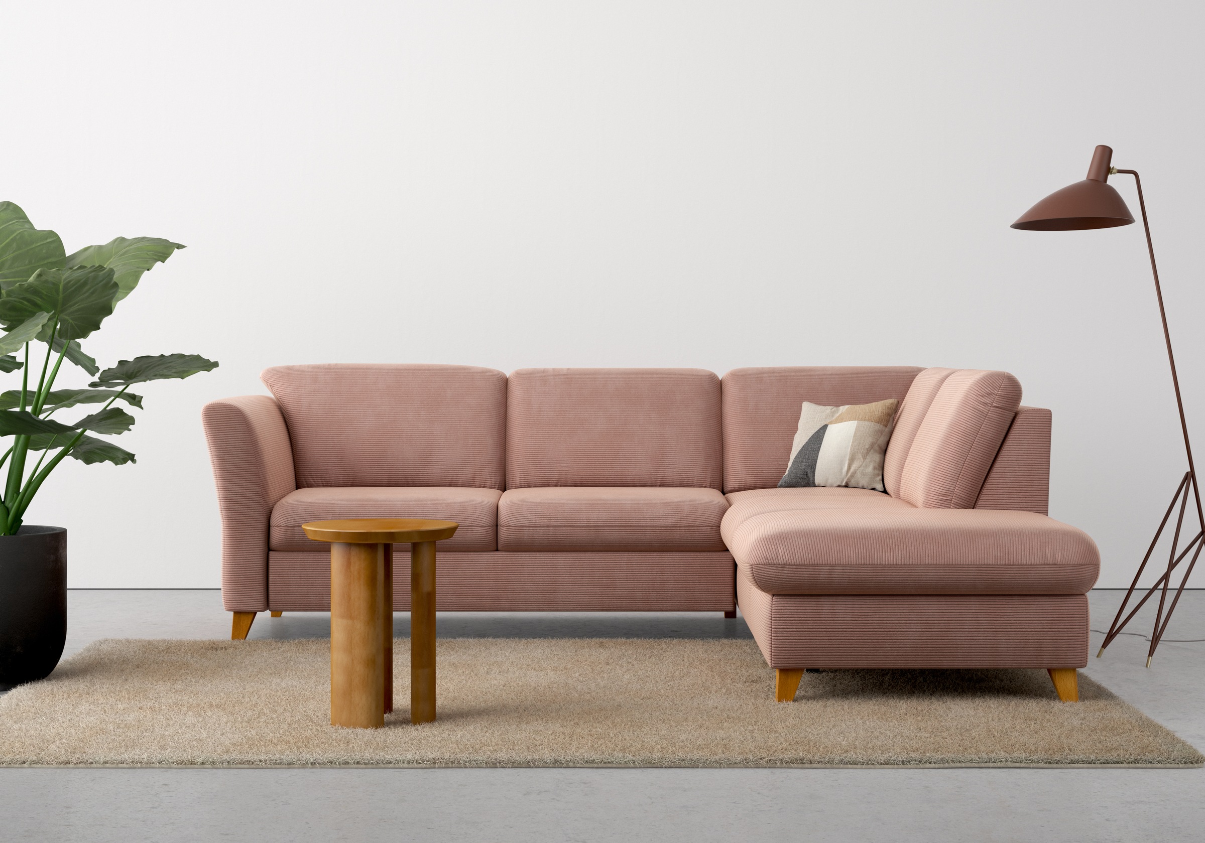 Home affaire Canapé d'angle »Trelleborg L-Form« wahlweise mit Bettfunktion und Bettkasten, inkl. Federkern-Polsterung