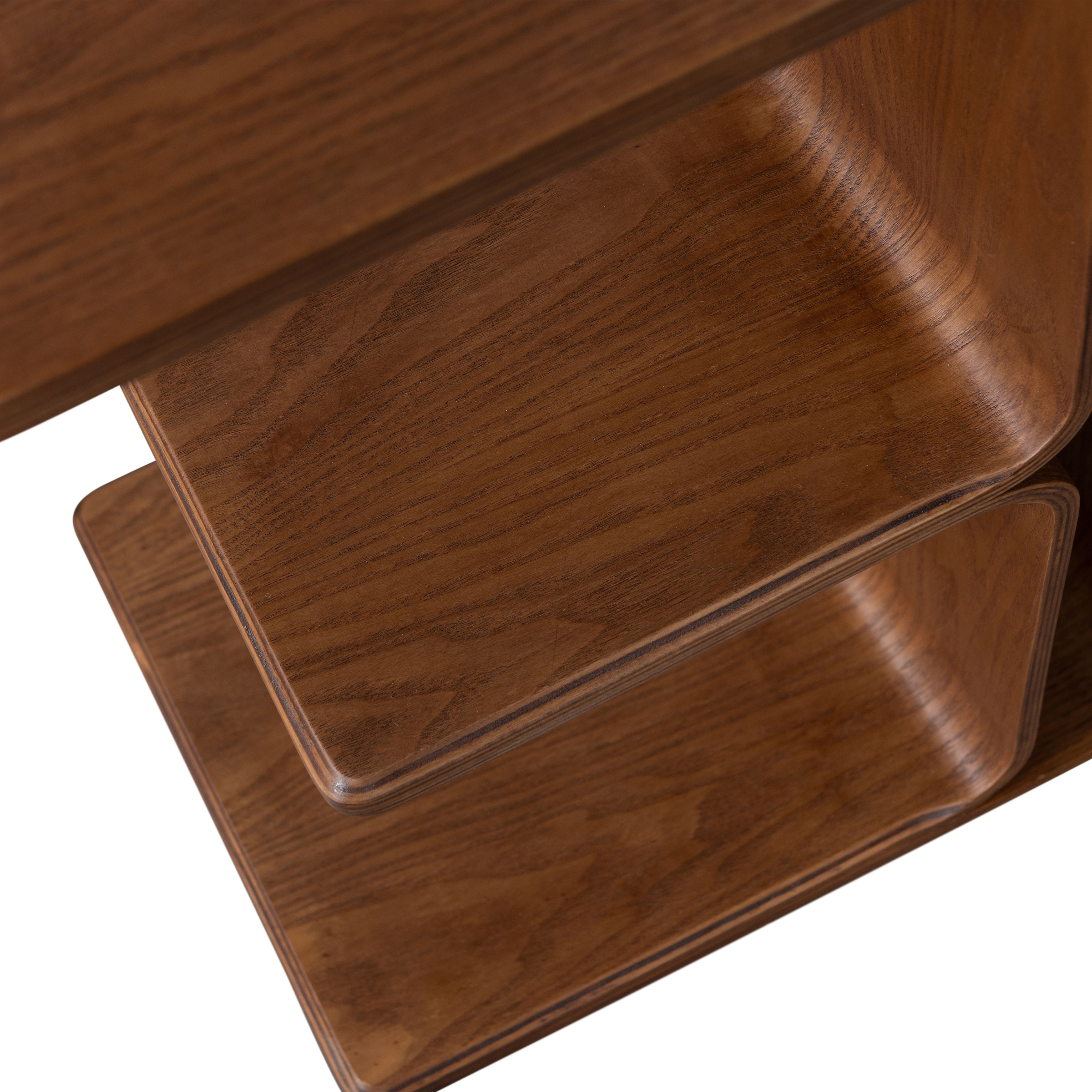 WOOOD Beistelltisch »Frey Plywood mit abgerundeten Ecken multifunktional H40 x B60 x T32 cm« Tragkraft 150 kg, auch seitlich aufstellbar, vollständig montiert