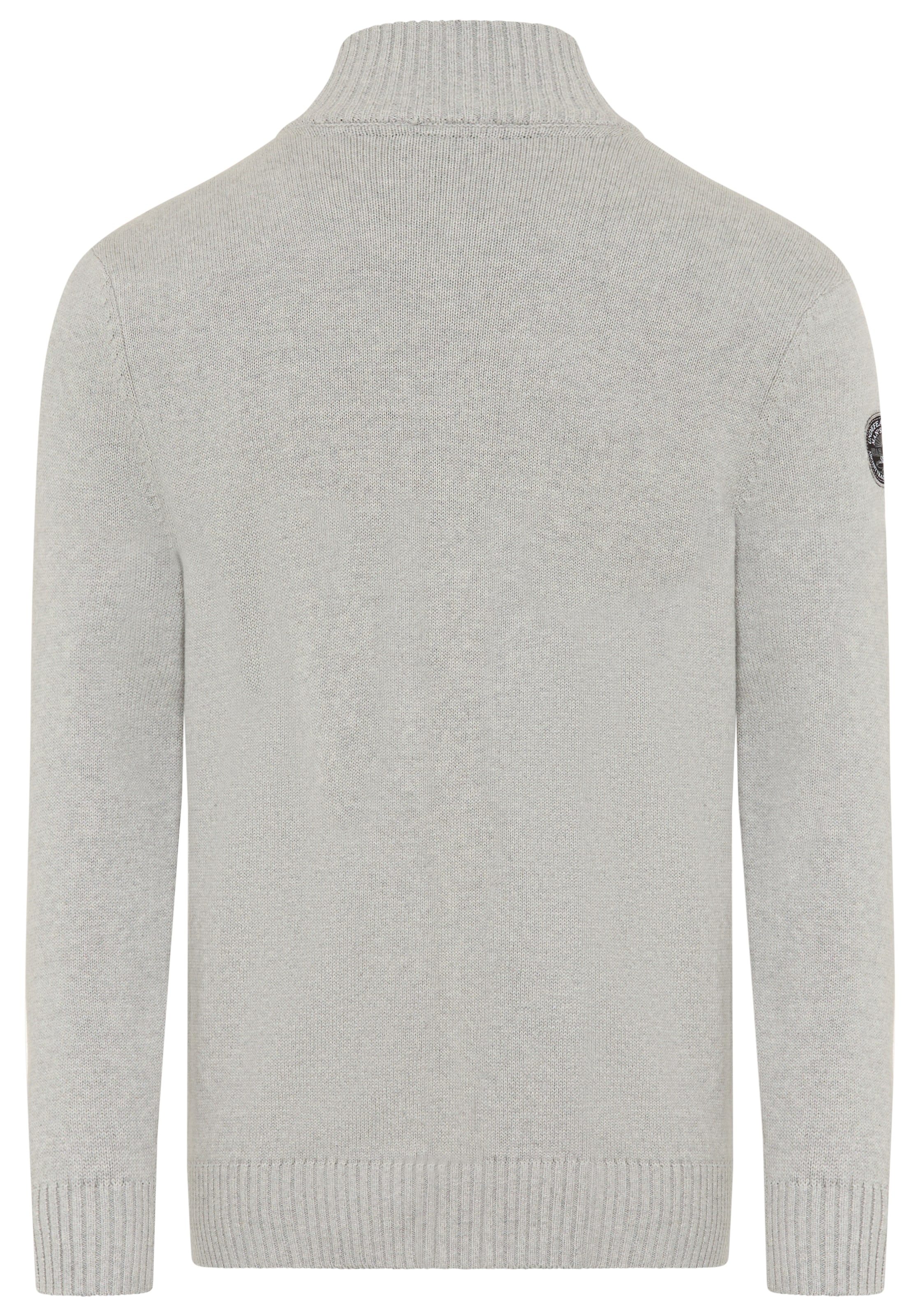 Man's World Strickjacke »Neue Kollektion! Highlight mit Brusttasche und Badge« casual Stil, mit Reissverschluss, Langarm, melierte Optik