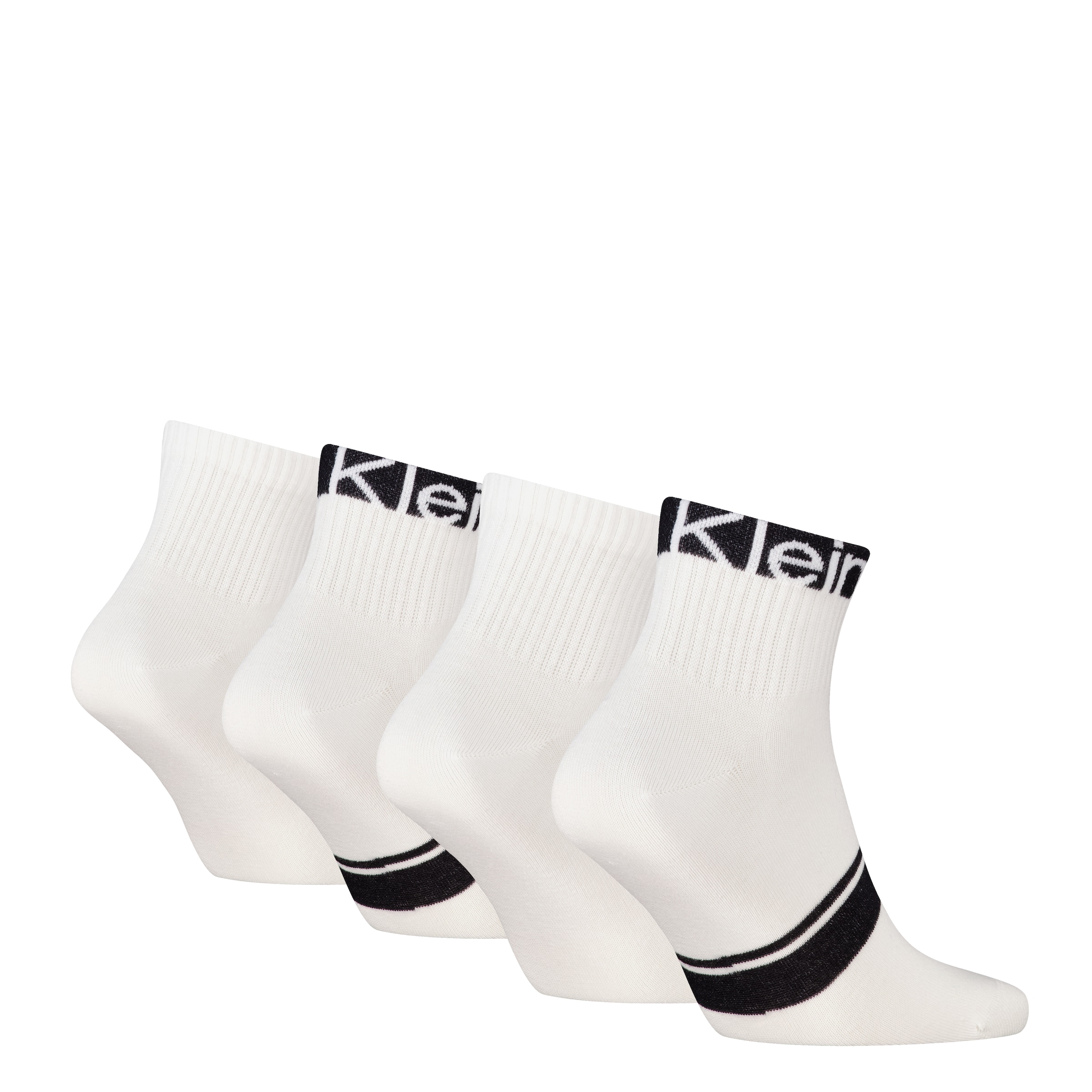 Calvin Klein Chaussettes courtes »CK MEN QUARTER 4P LOGO STRIPE ECOM« 4 Paar, 