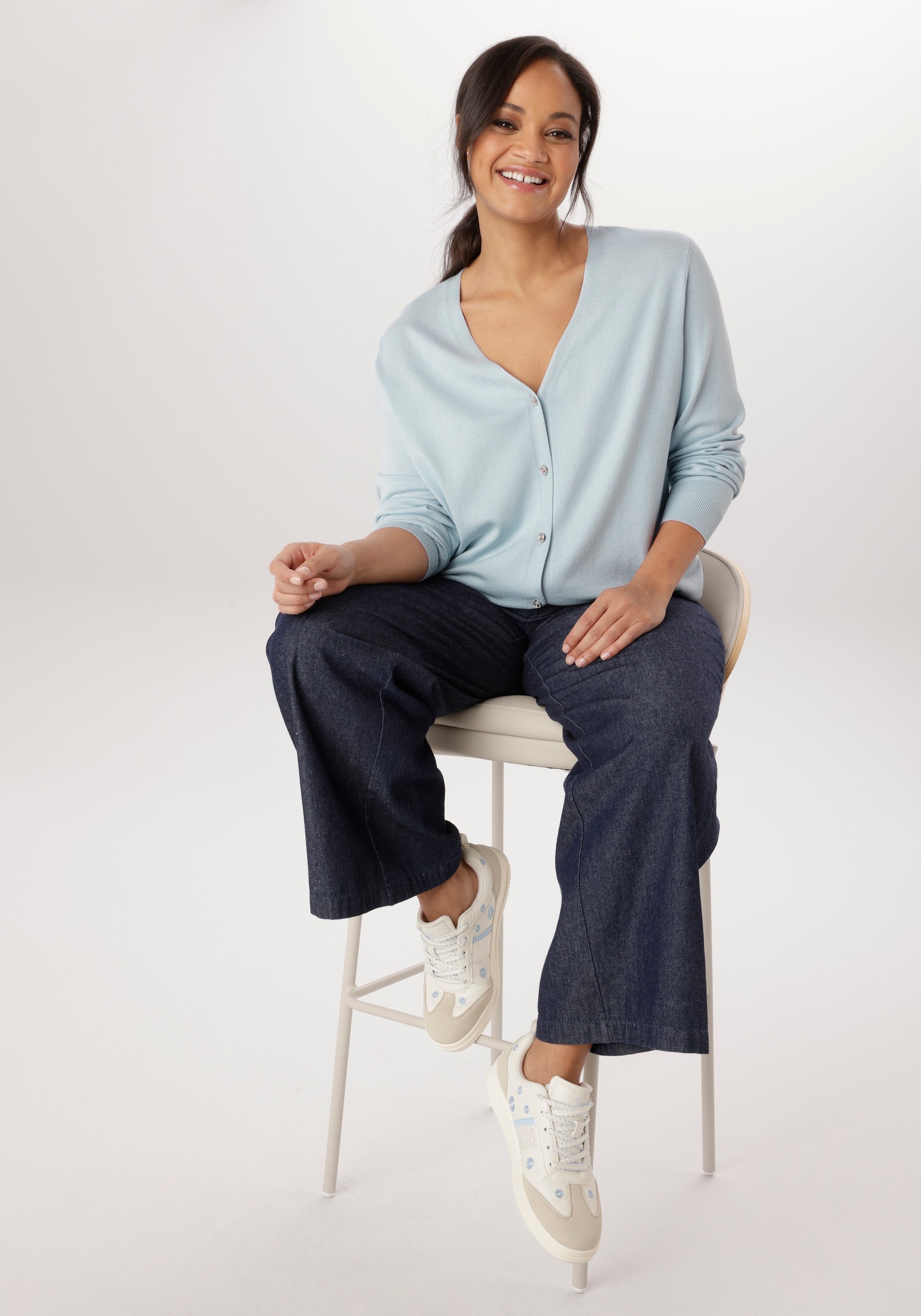 Aniston PLUS Veste en tricot mit edlen Knöpfen - NEUE KOLLEKTION