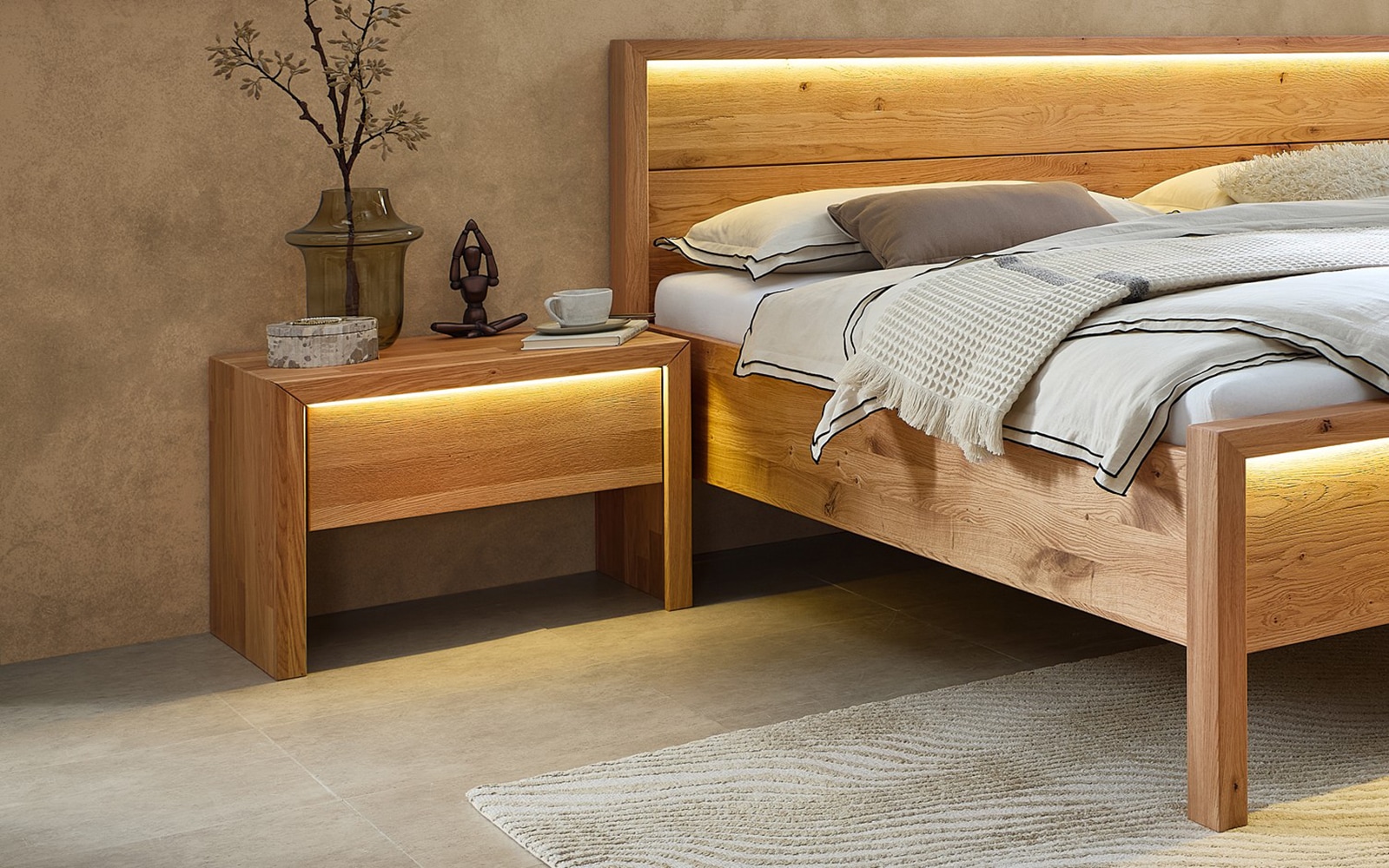 Home affaire Nachtkonsole »Ambroise« inkl. LED-Beleuchtung