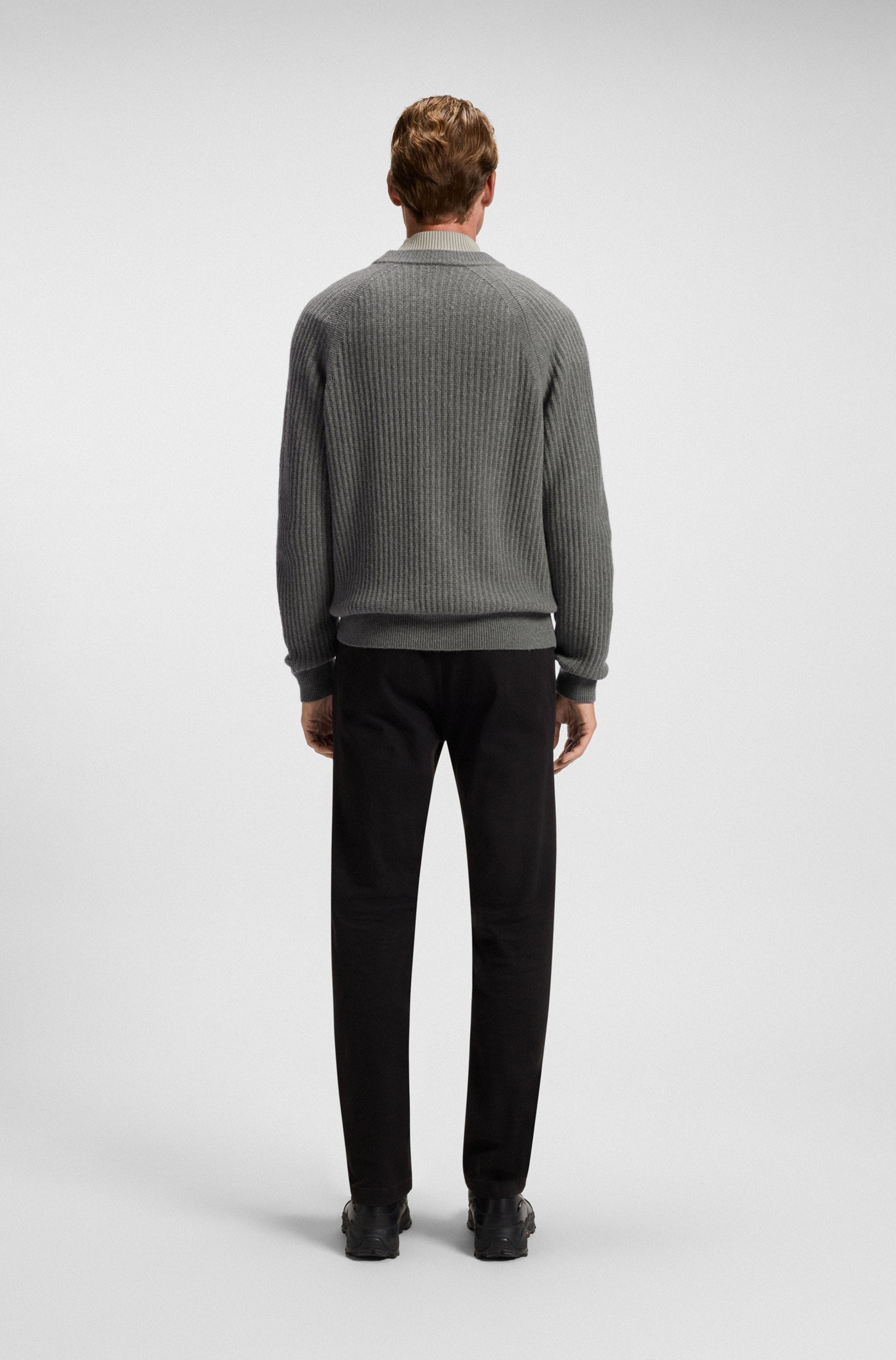 BOSS ORANGE Strickpullover »Klacier« Rundhalsausschnitt, Relaxed Fit, Rippstrick