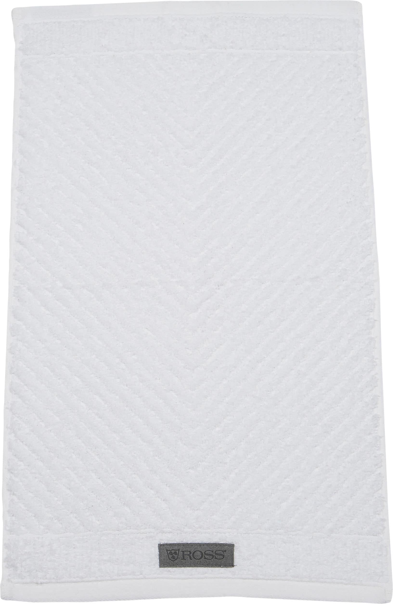 ROSS Gästehandtuch »Smart« Uni-Rippe mit Velourslabel