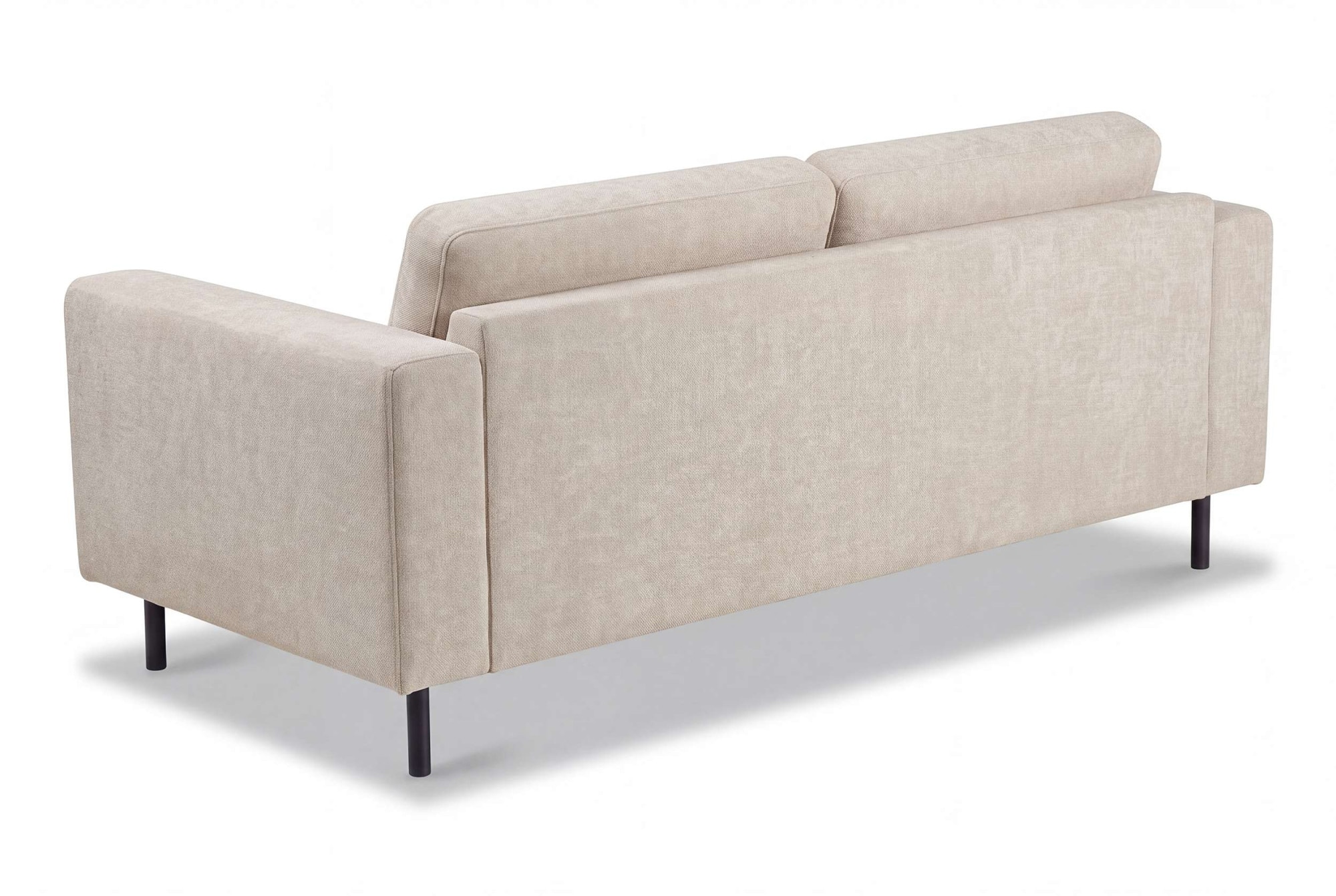 GOODproduct 2,5-places »Sveeva, Kompaktsofa, B.183 cm, schwarze Metallfüsse« tissu structuré durable, avec suspension ondulée, plusieurs couleurs