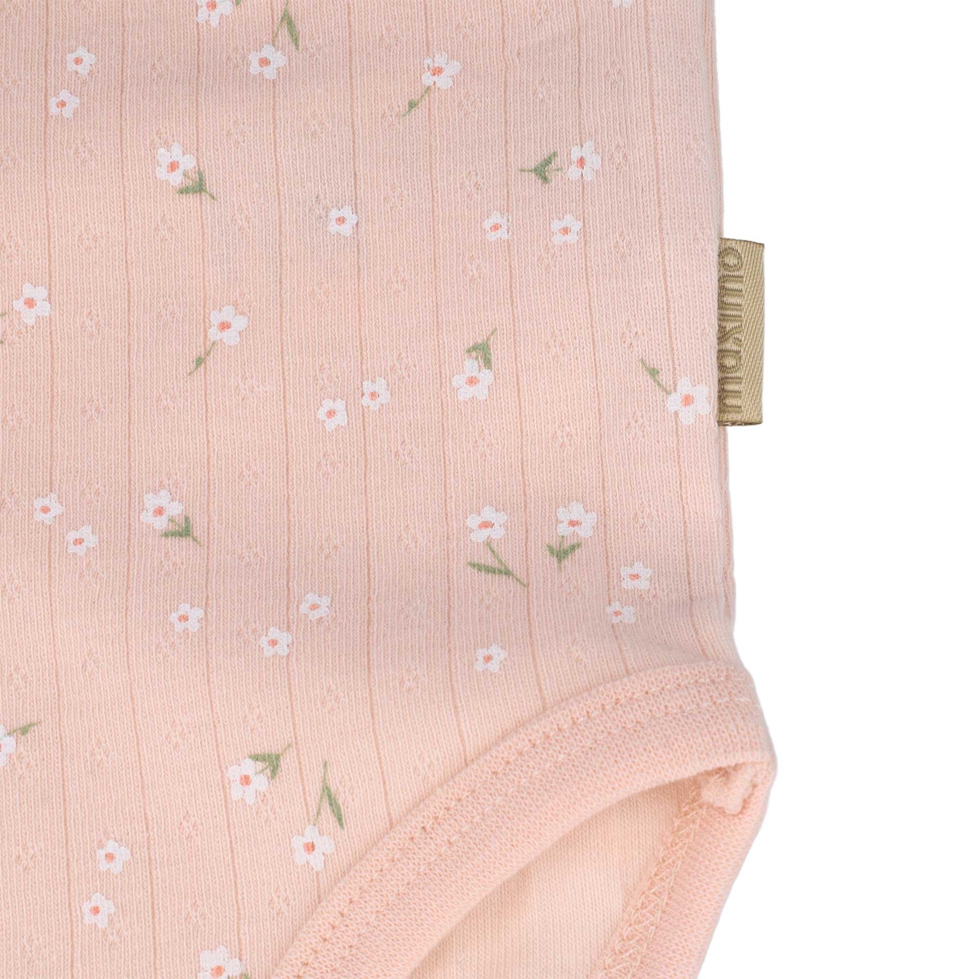 MAXIMO Body à manches courtes 1 rose pâle, imprimé floral intégral, manches courtes, bébé fille