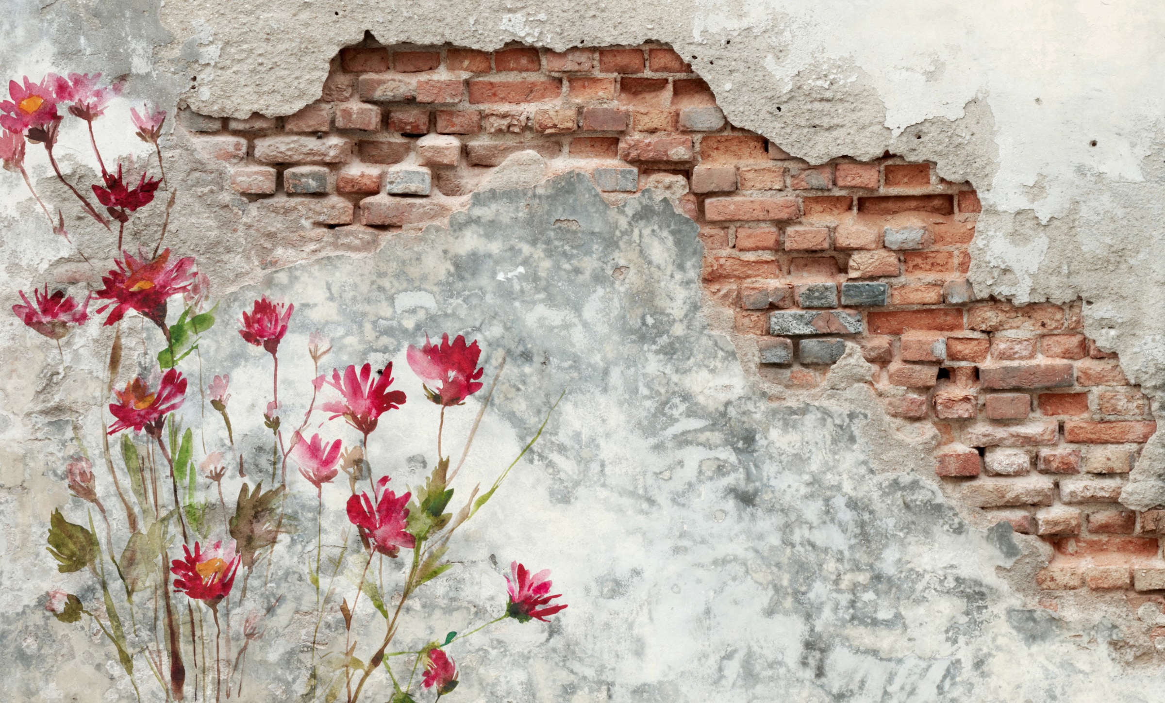 Papermoon Fototapete »Brickwall« glatt