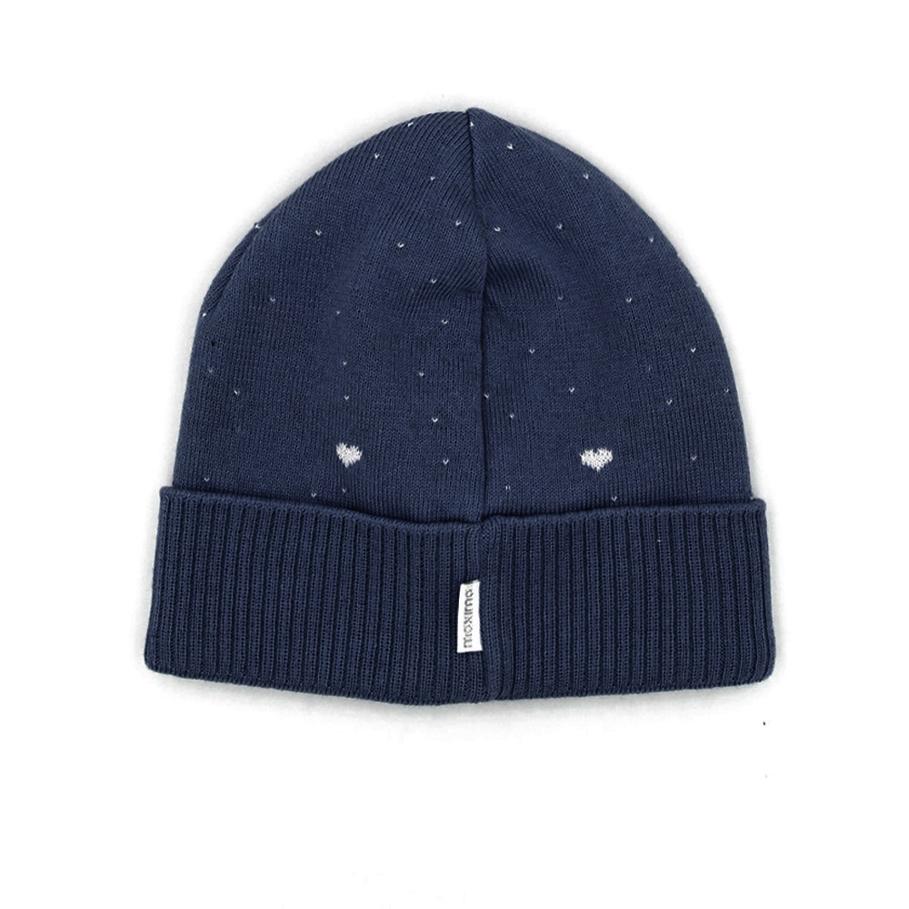 MAXIMO Strickmütze Baumwolle, gefüttert, breiter Umschlag, Motiv