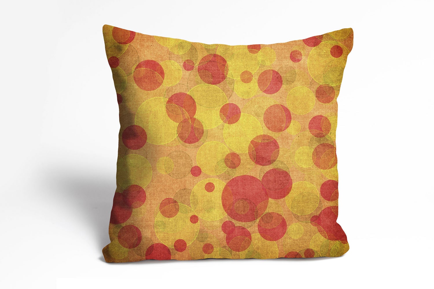 queence Coussin décoratif »Idiane« Kissenhülle,Kreise,Gelb,Orange,Geometrisch,Modern,Sonnig,Abstrakt