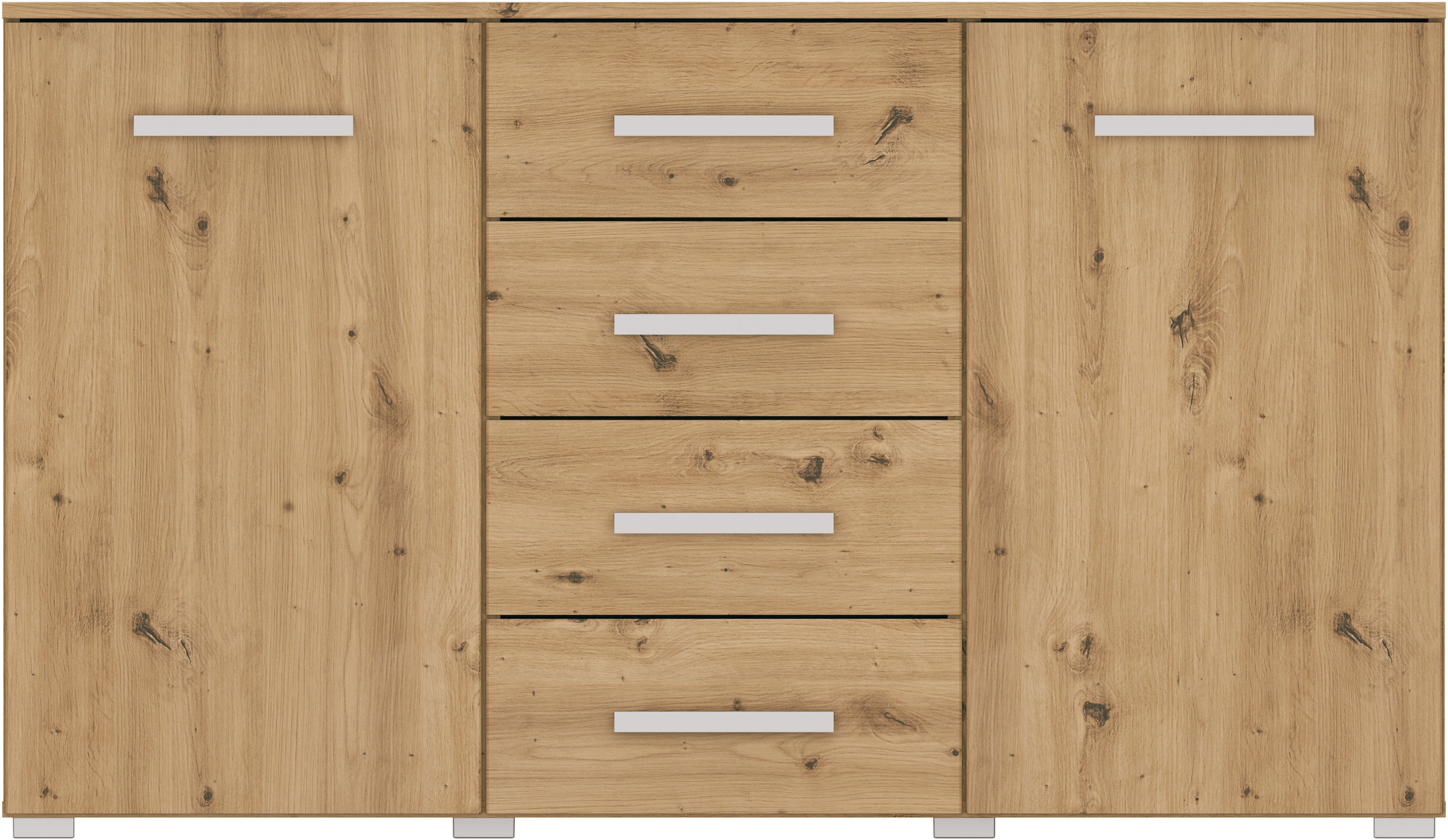 rauch Schubkastenkommode »Sideboard Kommode Kombikommode KOLUNA mit Dekorfront« Breite 120 cm mit moderner Dekorfront,  vier grosse Schubladen, mit insgesamt 4 Einlegeböden MADE IN GERMANY