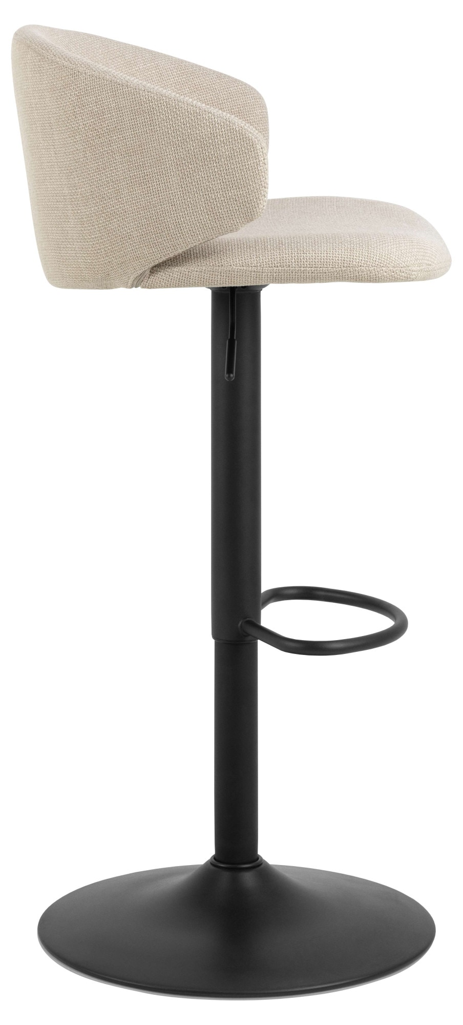 ACTONA GROUP Tabouret de bar »Ella« Ensemble, 2 pièces, 2 cuis tlg. tabouret de bar, Bâle beige, piètement trompette noir mat rugueux, 2 pièces