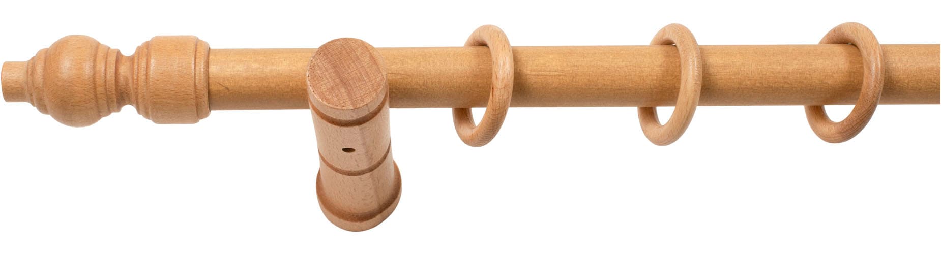 SN DECO GROUP Gardinenstange »Filigrano« 1 läufig-läufig Fixmass 28 mm, Holz, verschiedene Längen und Farben, Komplettset