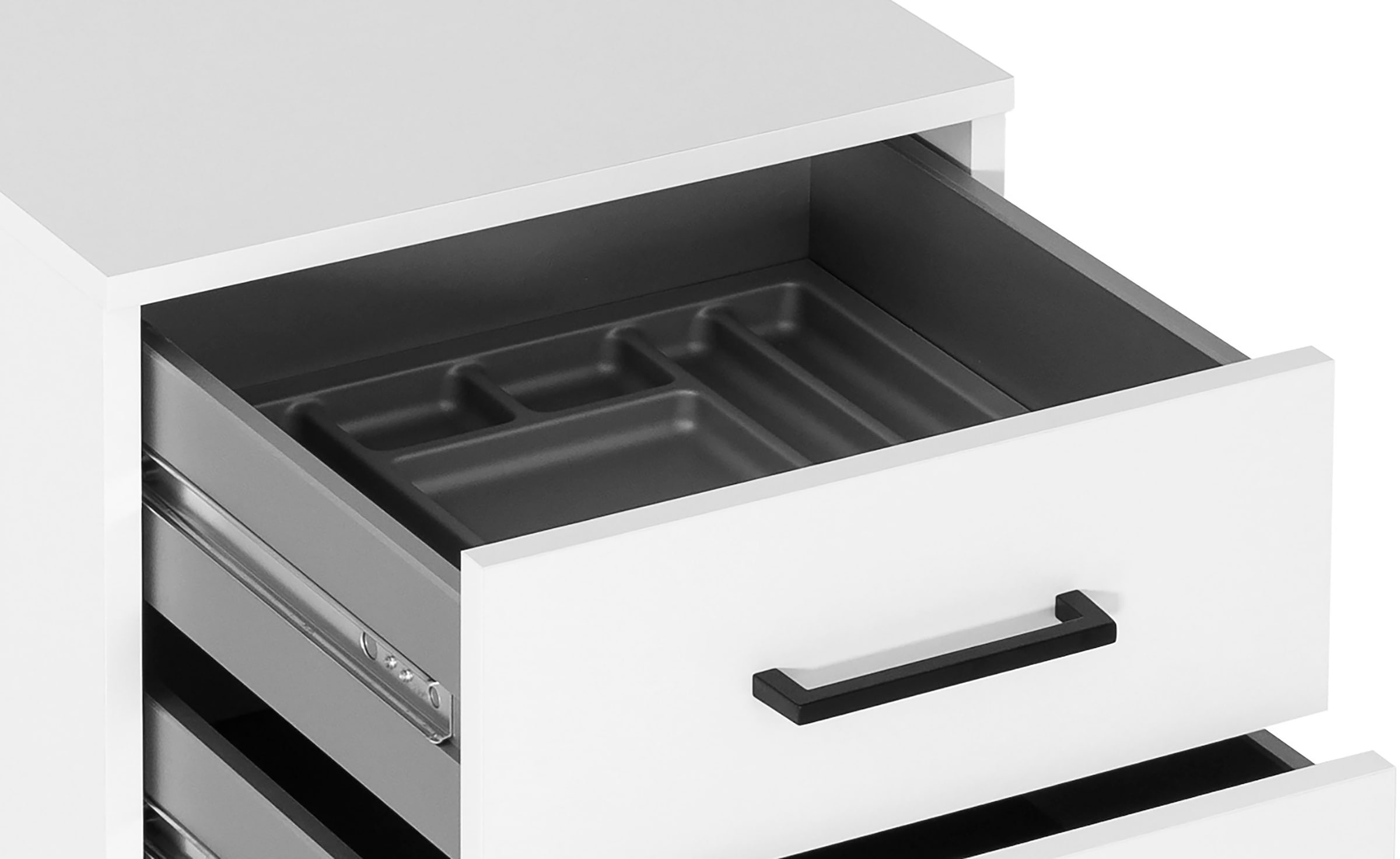 welltime Rollcontainer »Ruby, Breite 40 cm« Mit Stifteinsatz, Metallbeschläge, feststellbare Möbelrollen