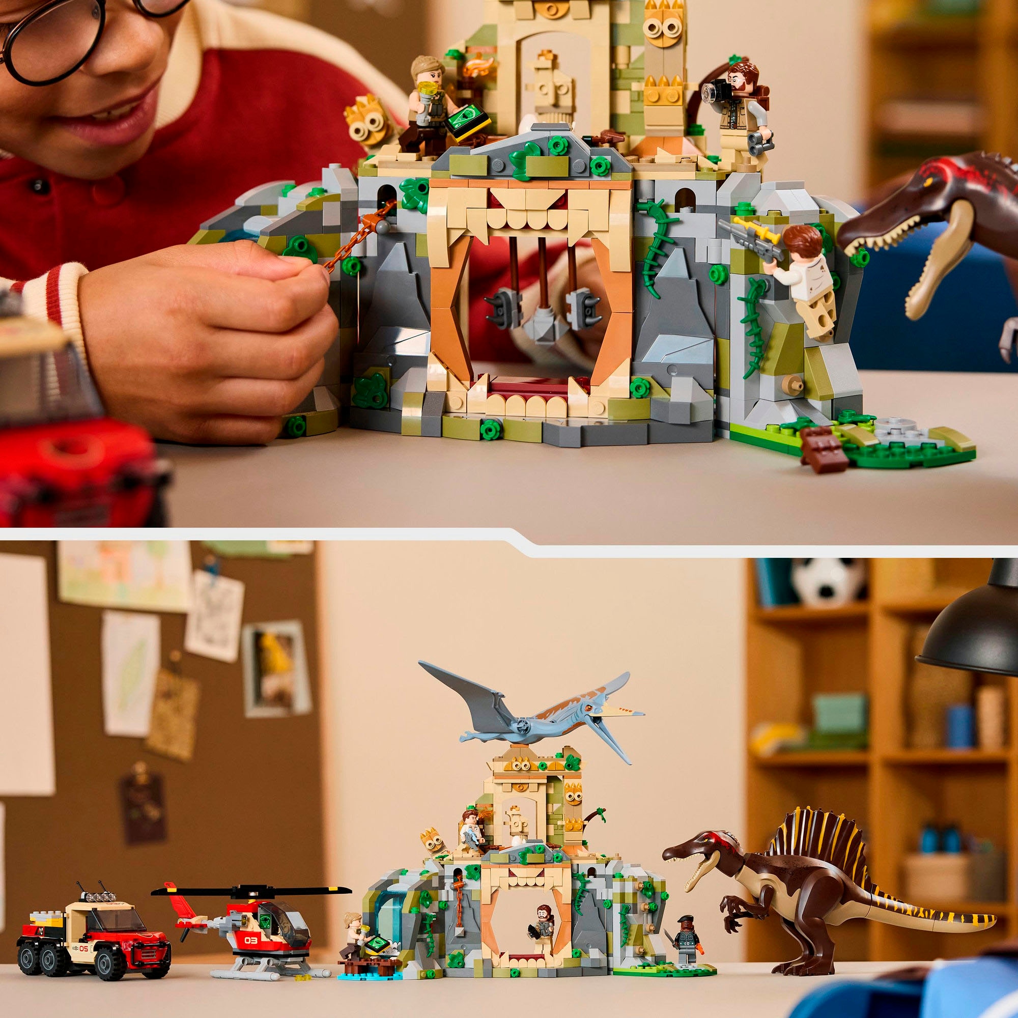 LEGO® Konstruktionsspielsteine »Spinosaurier & Quetzalcoatlus: Hubschrauber-Einsatz (76976)« LEGO Jurassic World; Made in Europe
